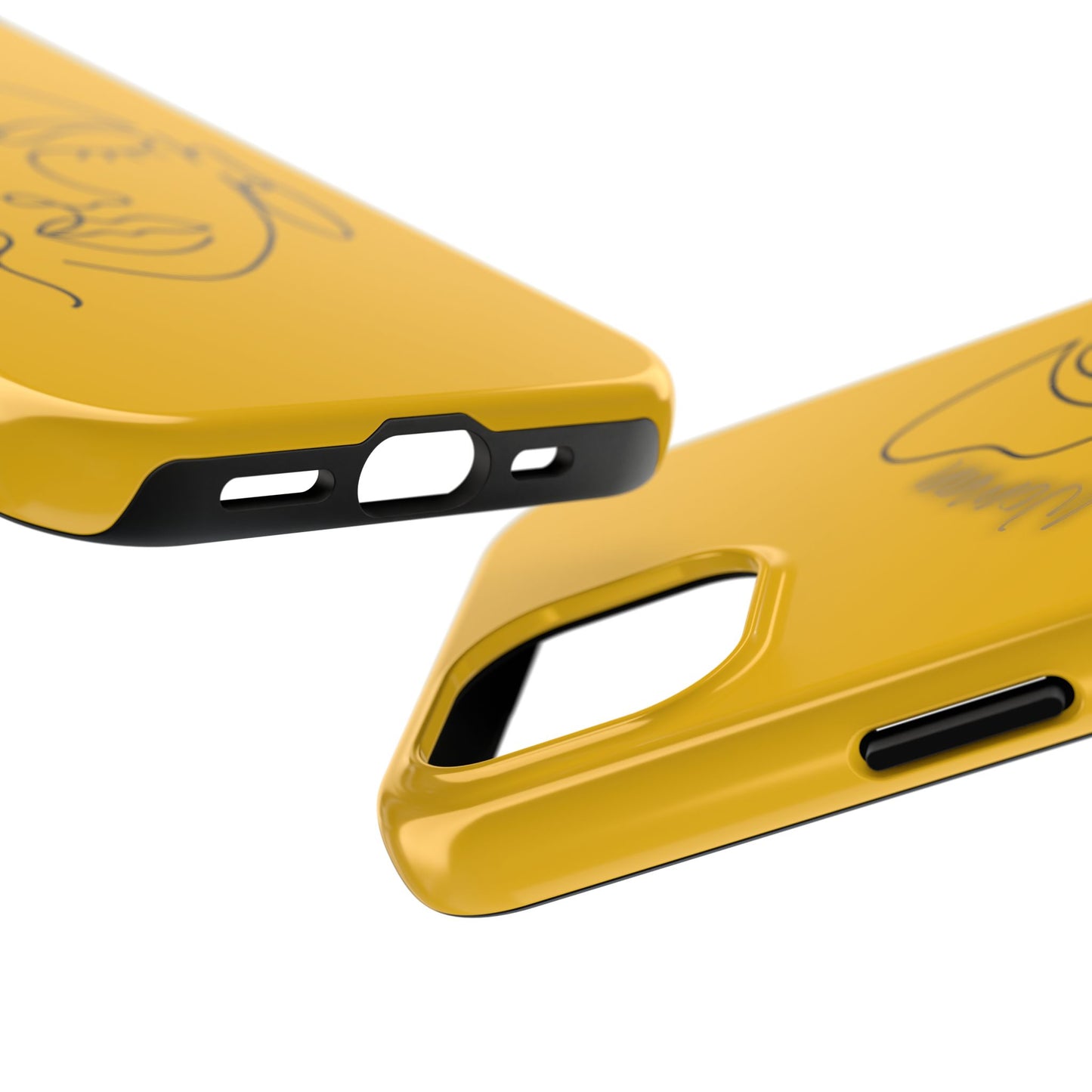 Natural Woman Half Face (BL)Tough Phone Case YELLOW