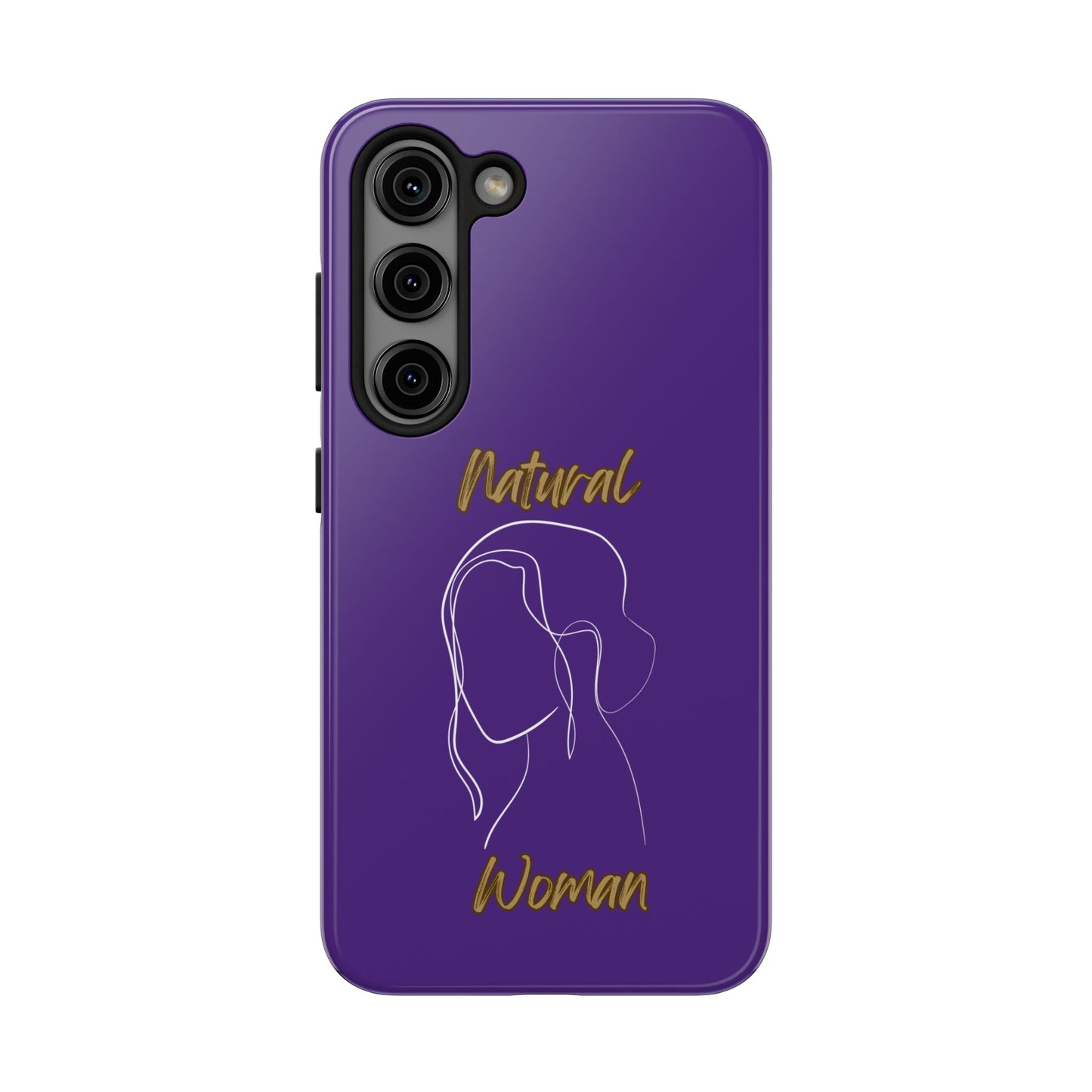 Natural Woman Hanging Hair (WL) Tough Phone Cases PURPLE
