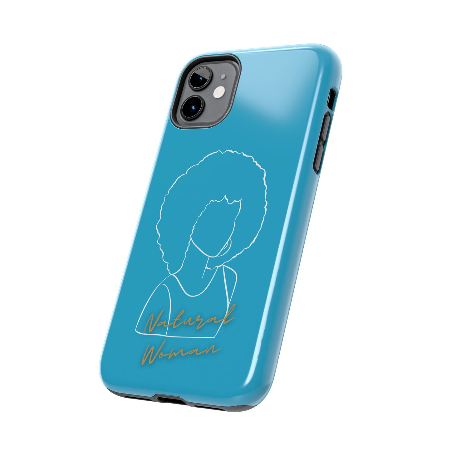 Natural Woman Afro (WL)Tough Phone Cases TURQUOISE