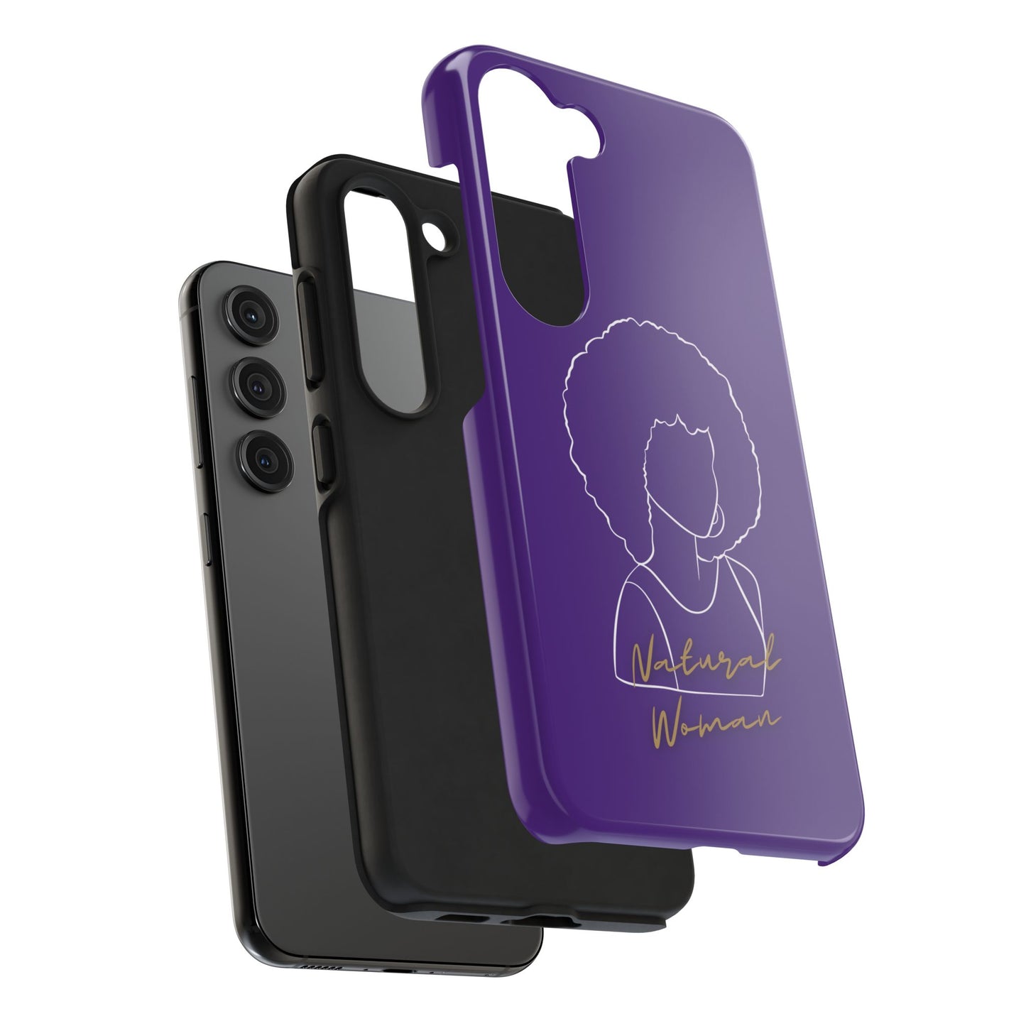 Natural Woman Afro (WL)Tough Phone Cases PURPLE