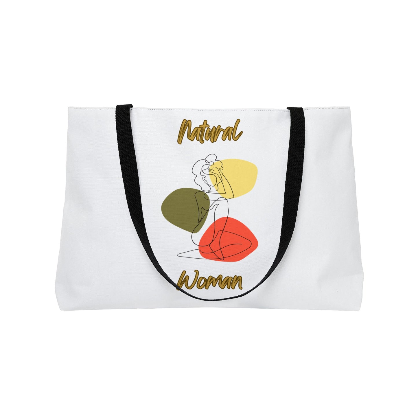 Natural Woman Colorful Pose (BL) Weekender Tote Bag WHITE