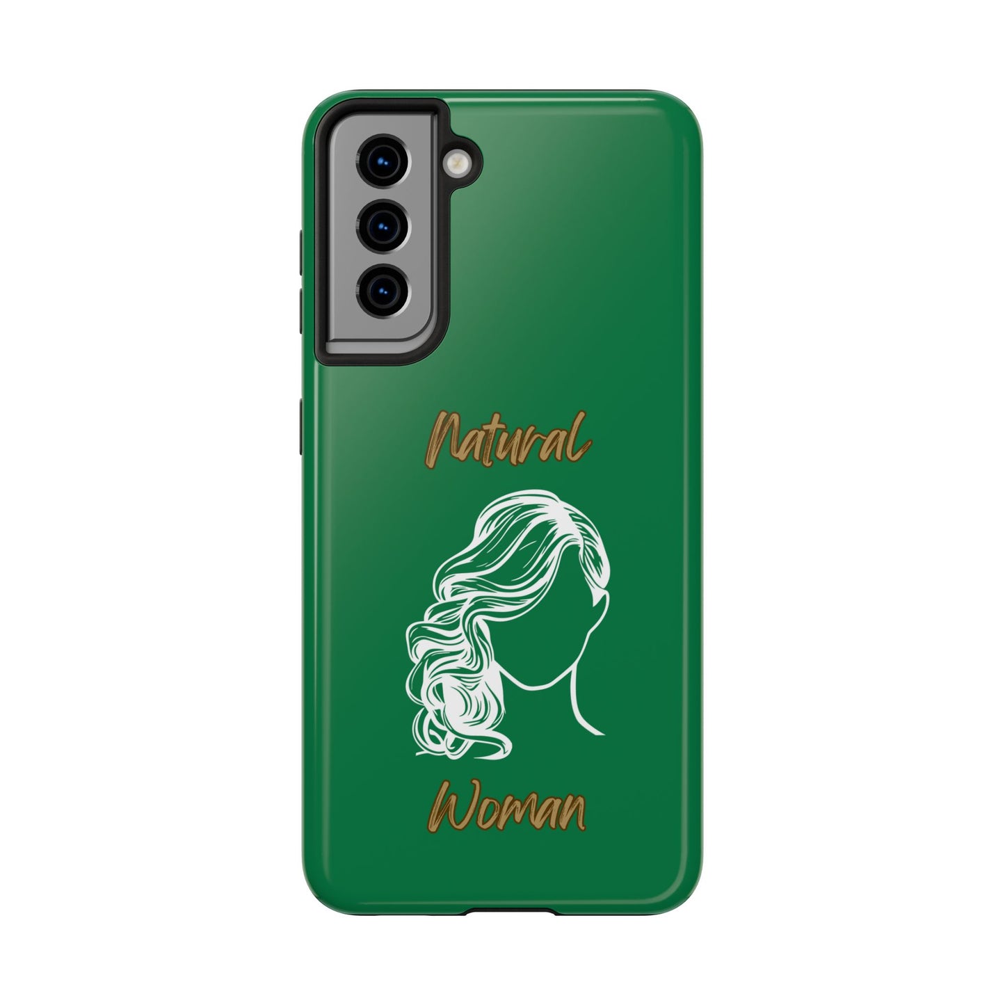 Natural Woman Long Curl (WL)Tough Phone Cases DARK GREEN