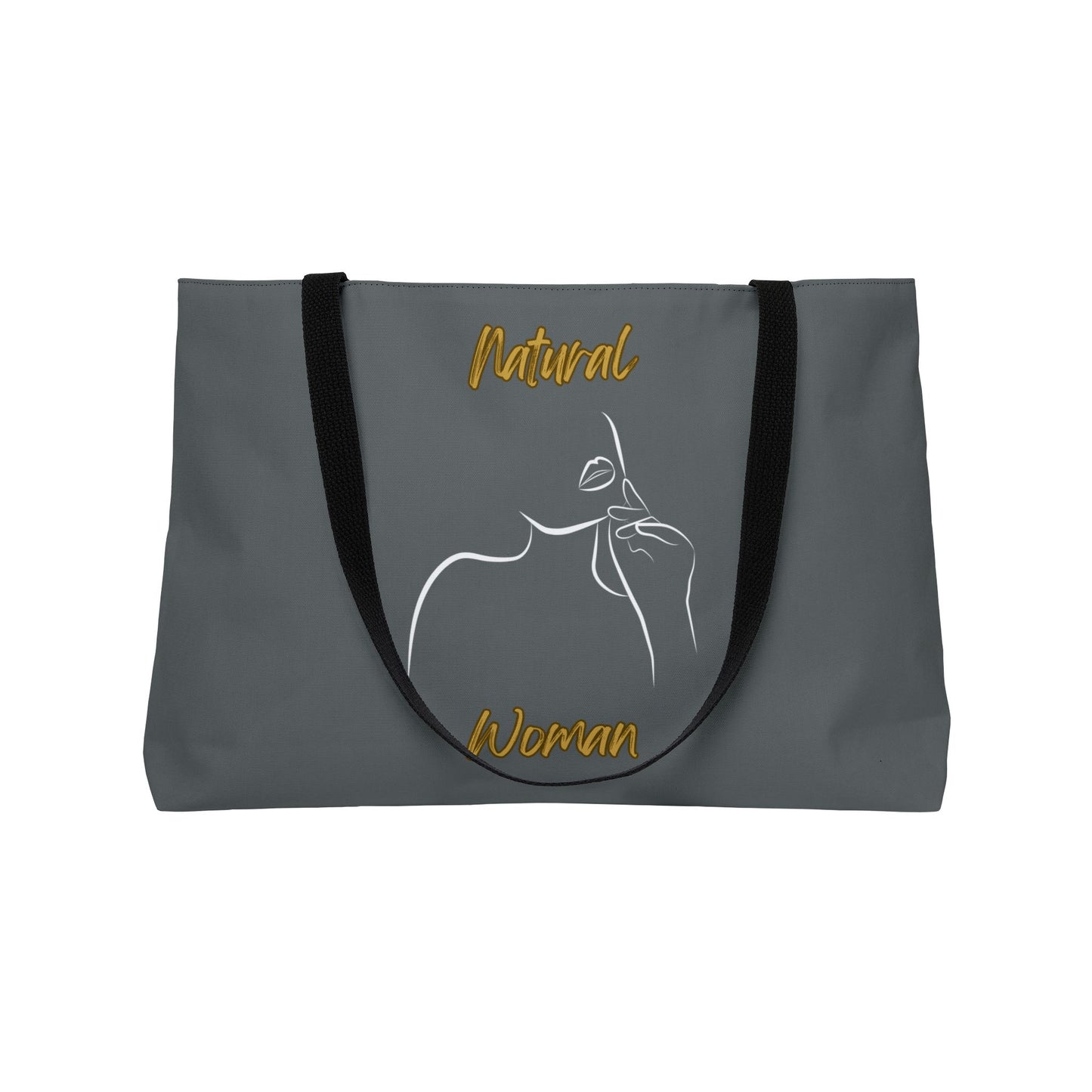 Natural Woman Chin Up (WL) Weekender Tote Bag DARK GREY