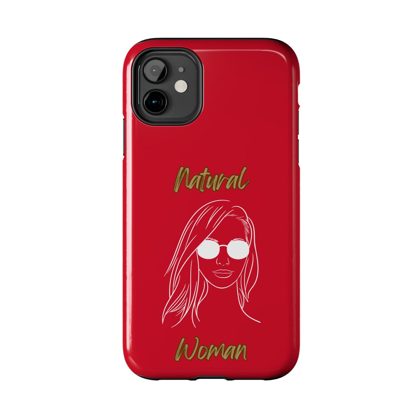 Natural Woman Shades (WL)Tough Phone Cases DARK RED