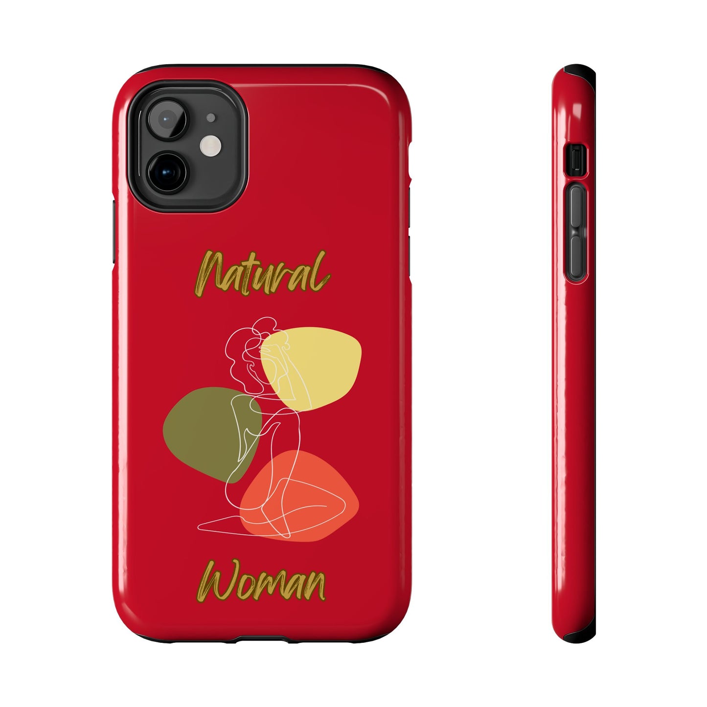 Natural Woman Colorful Pose (WL)Tough Phone Cases DARK RED