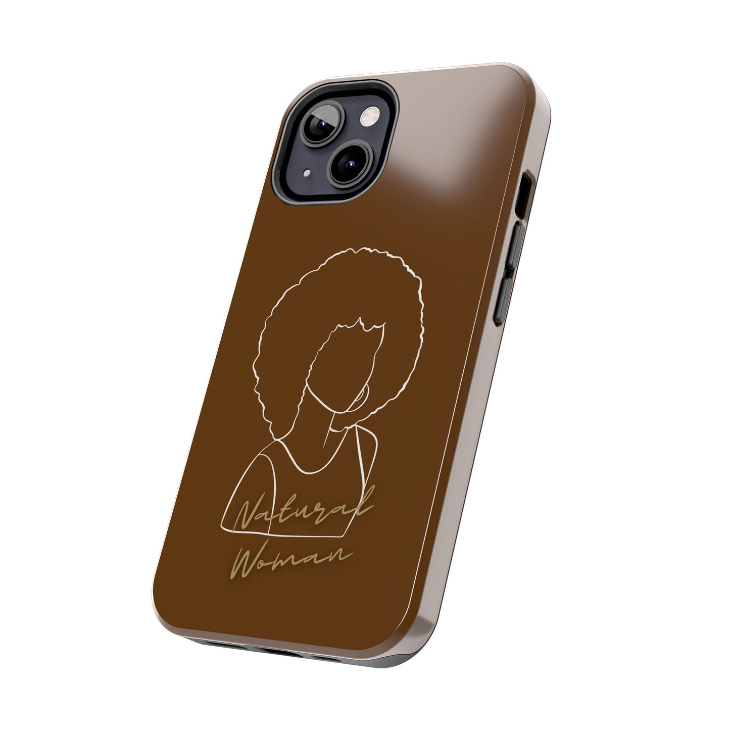 Natural Woman Afro (WL)Tough Phone Cases BROWN