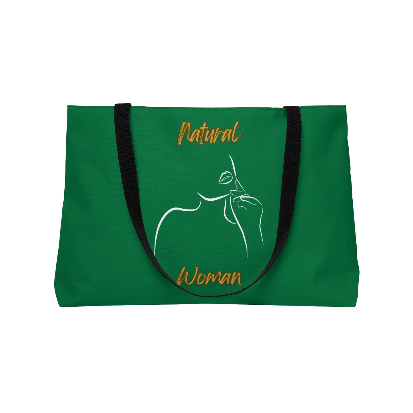 Natural Woman Chin Up (WL) Weekender Tote Bag DARK GREEN