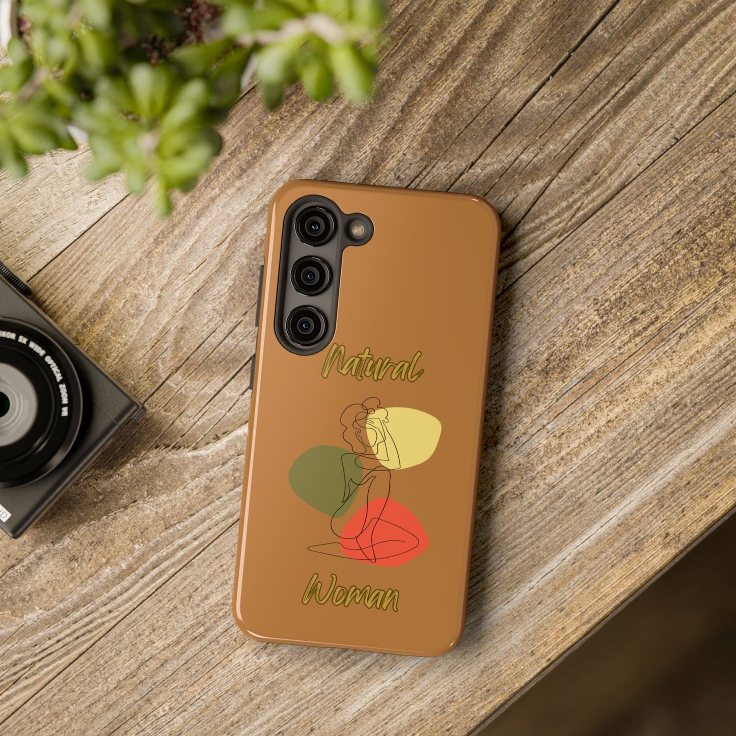 Natural Woman Colorful Pose (BL)Tough Phone Cases LIGHT BROWN
