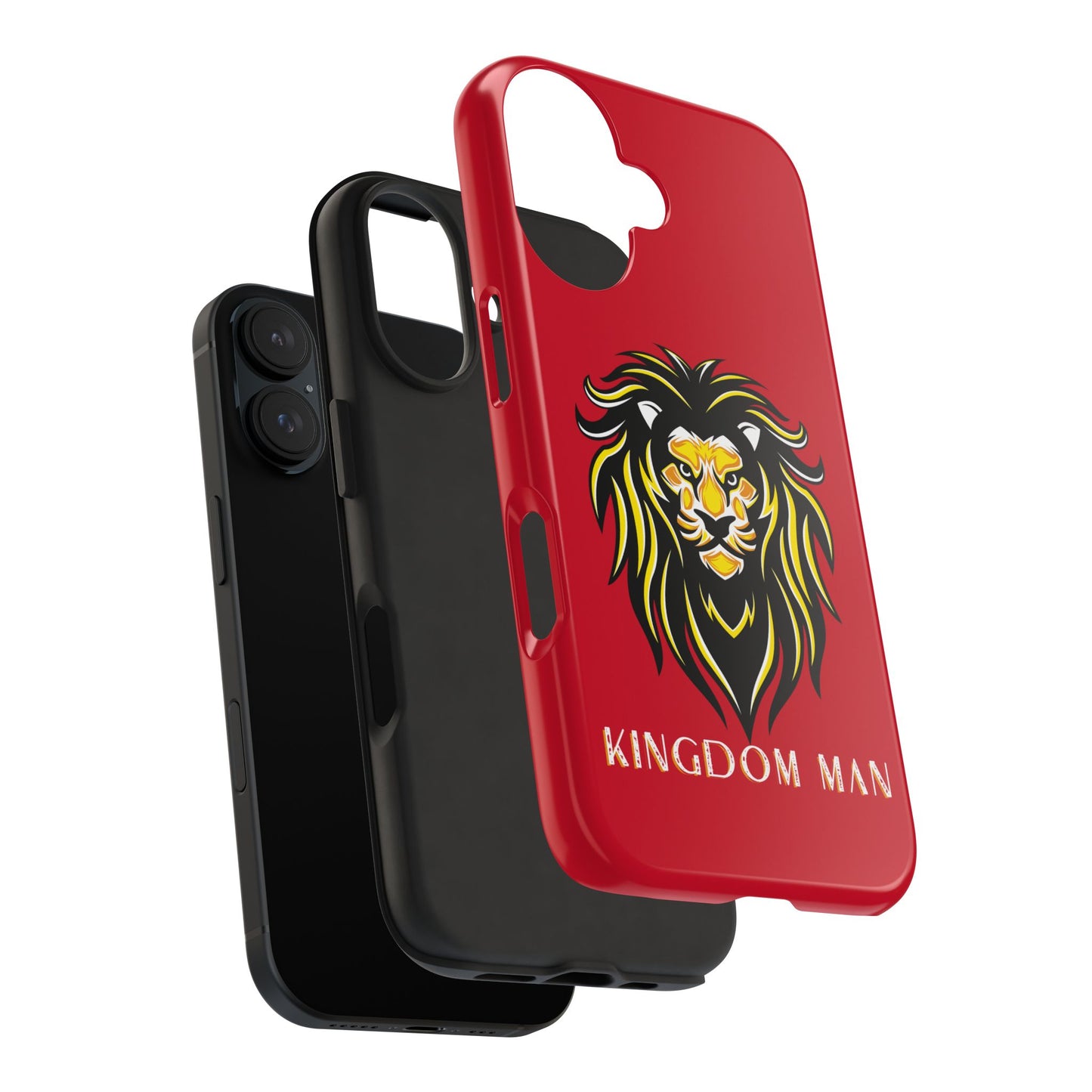 Kingdom Man (White-Gold Label) Tough Phone Case DARK RED