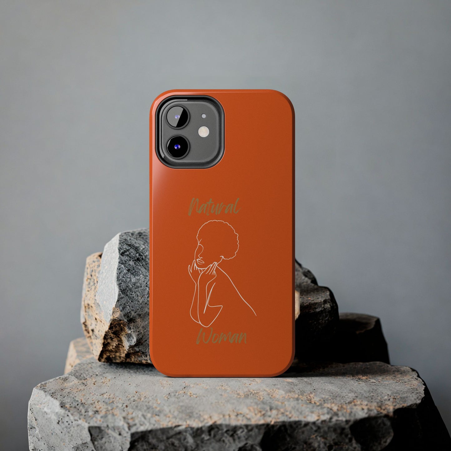 Natural Woman Cute Afro(WL)Tough Phone Cases ORANGE