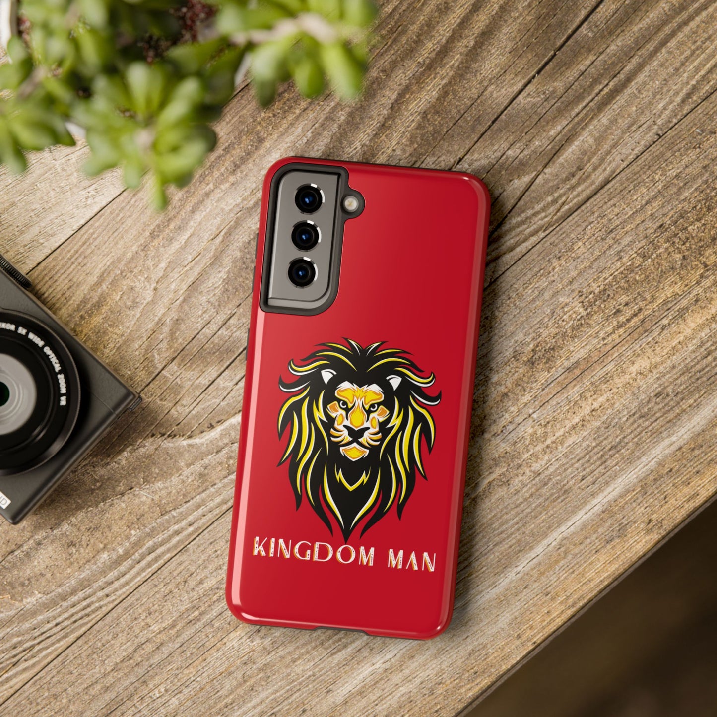 Kingdom Man (White-Gold Label) Tough Phone Case DARK RED