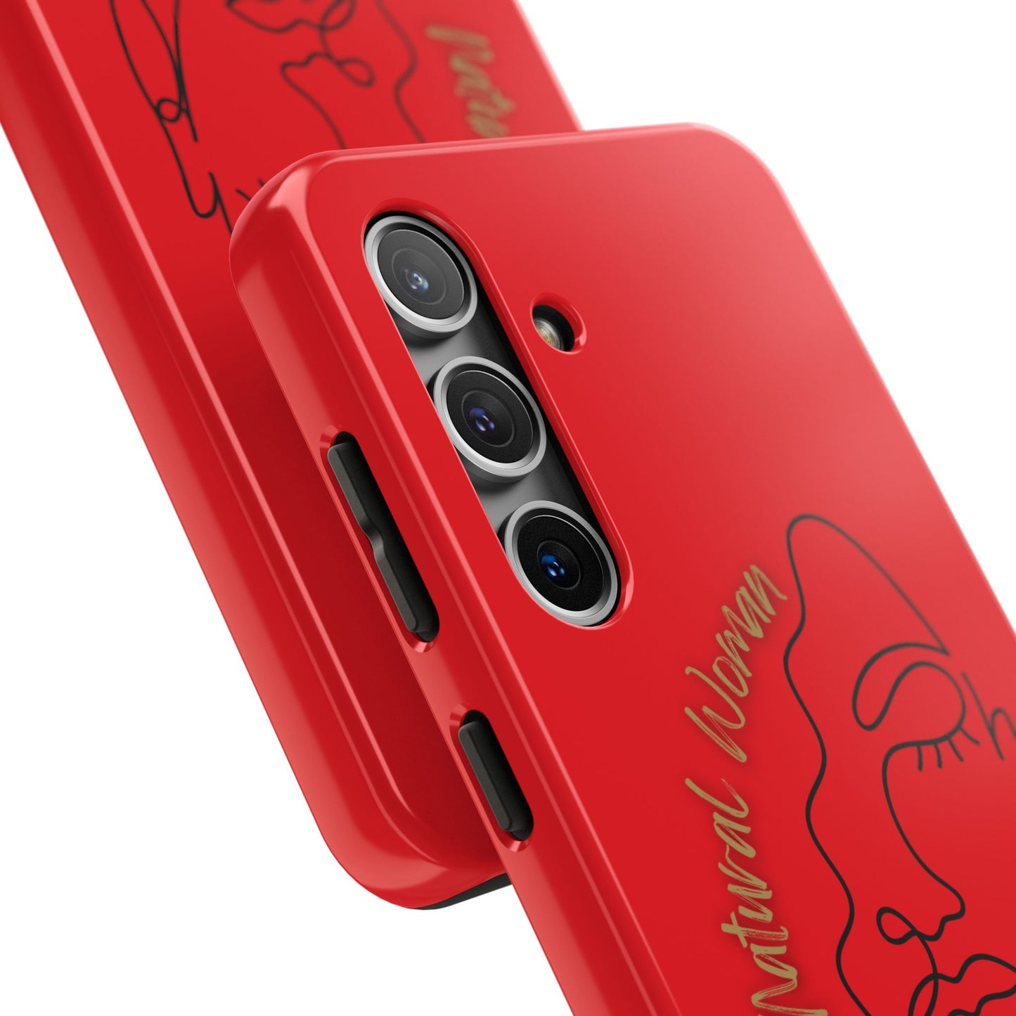 Natural Woman Half Face (BL)Tough Phone Case RED