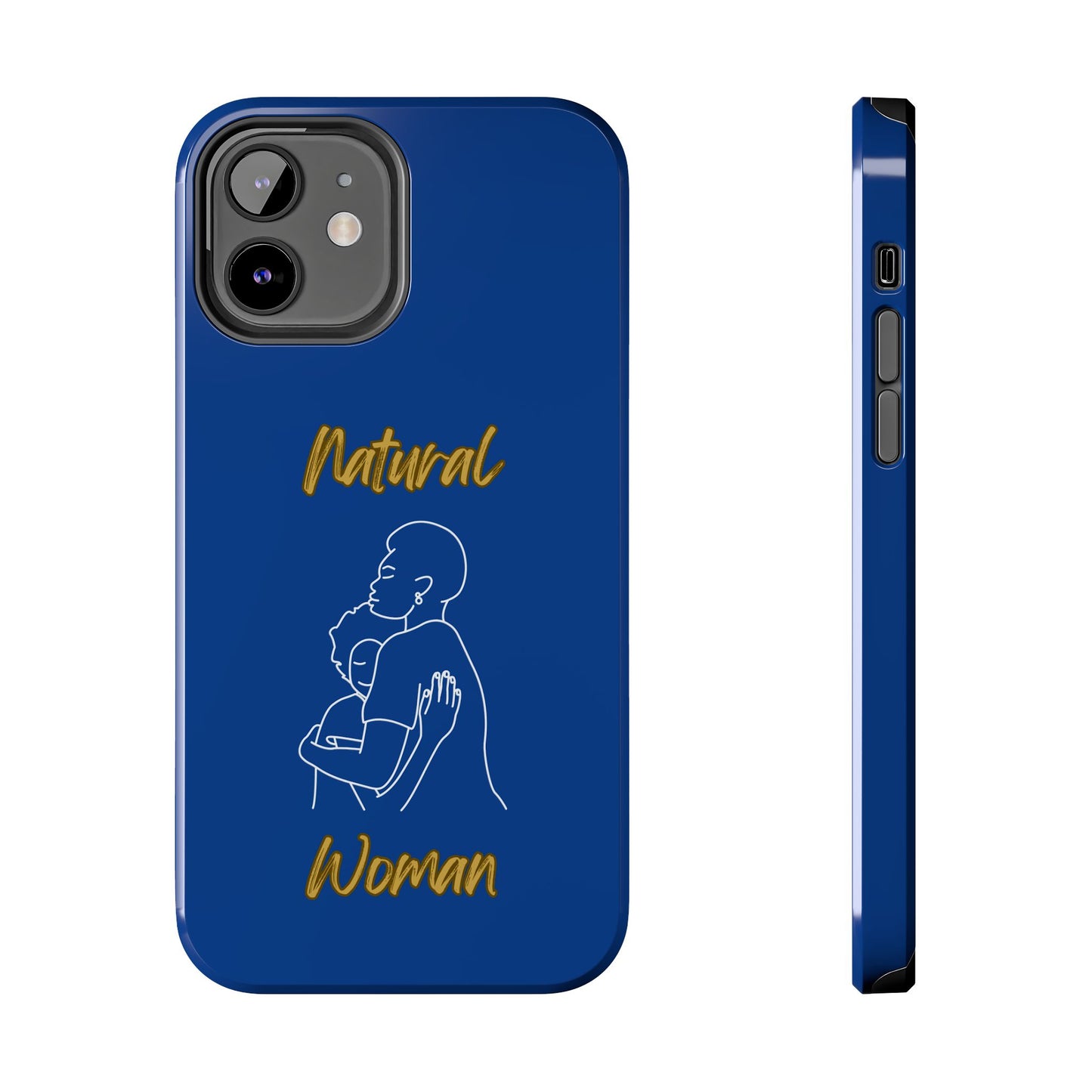 Natural Woman Safe With Momma (WL) Tough Phone Cases DARK BLUE