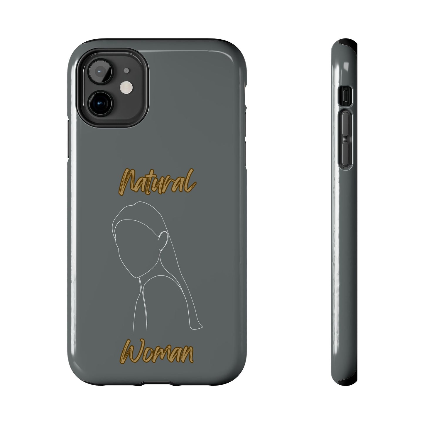 Natural Woman Tilted Look (WL) Tough Phone Cases DARK GREY