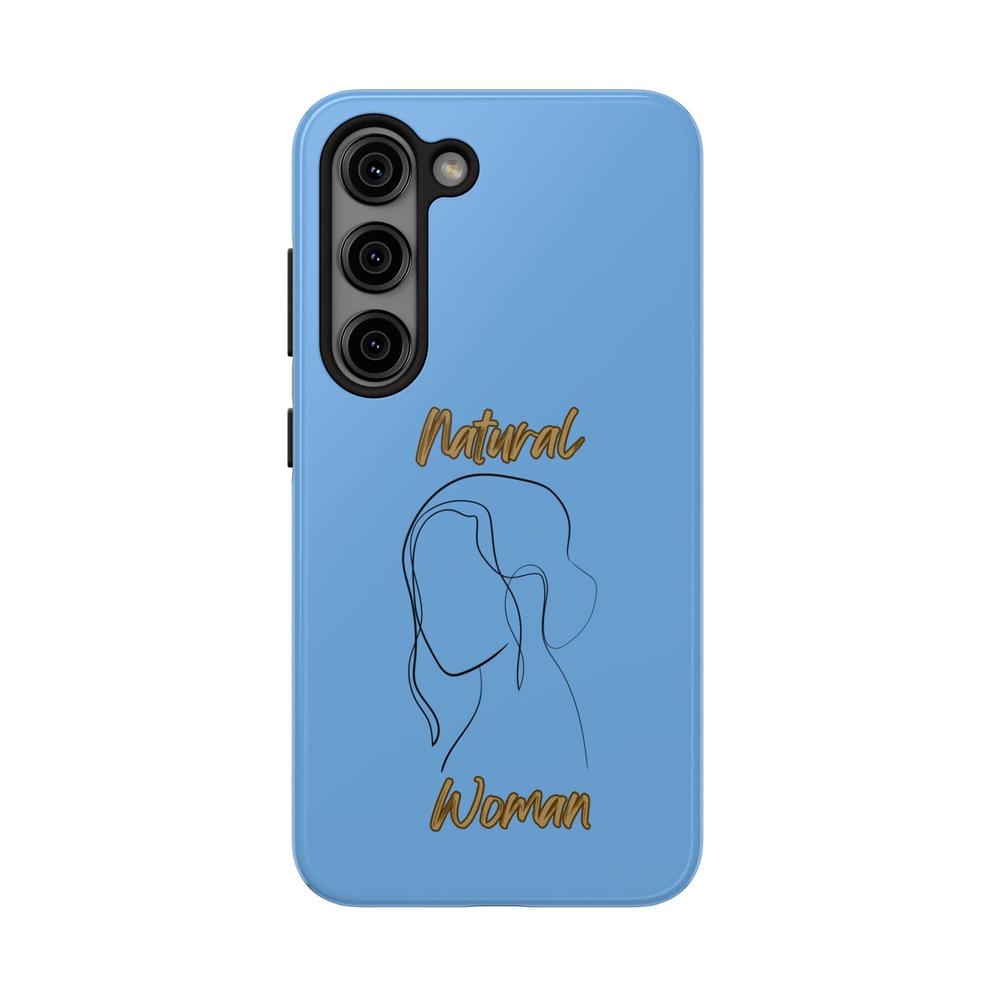 Natural Woman Hanging Hair (BL) Tough Phone Cases LIGHT BLUE