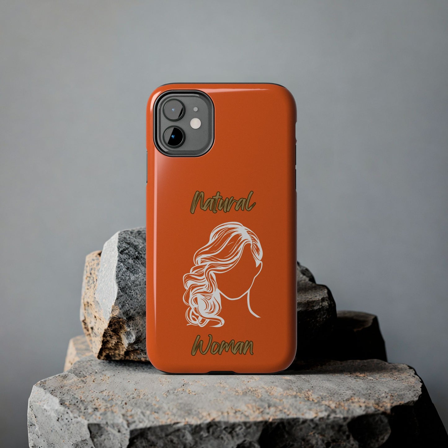 Natural Woman Long Curl (WL)Tough Phone Cases ORANGE