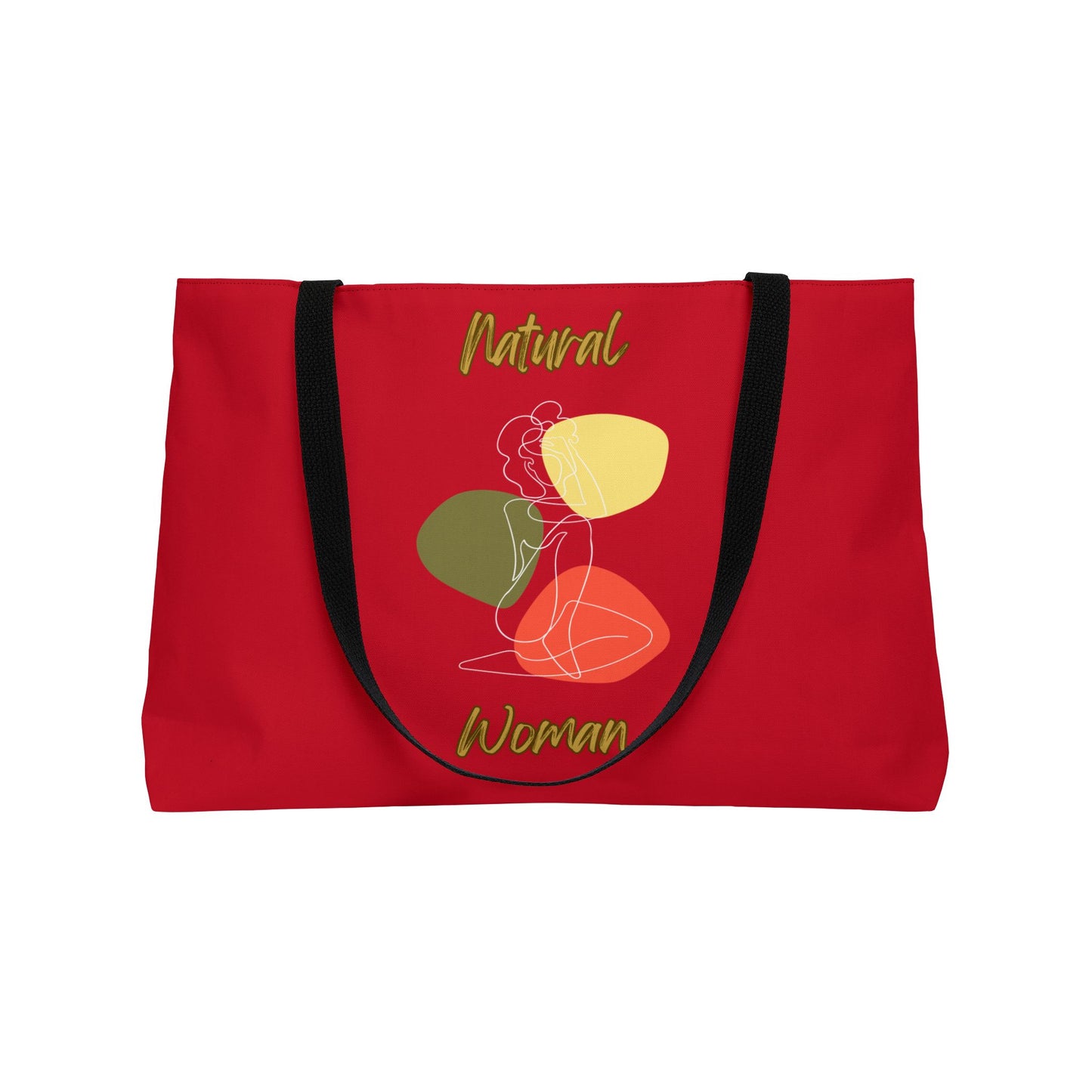 Natural Woman Colorful Pose (WL) Weekender Tote Bag DARK RED