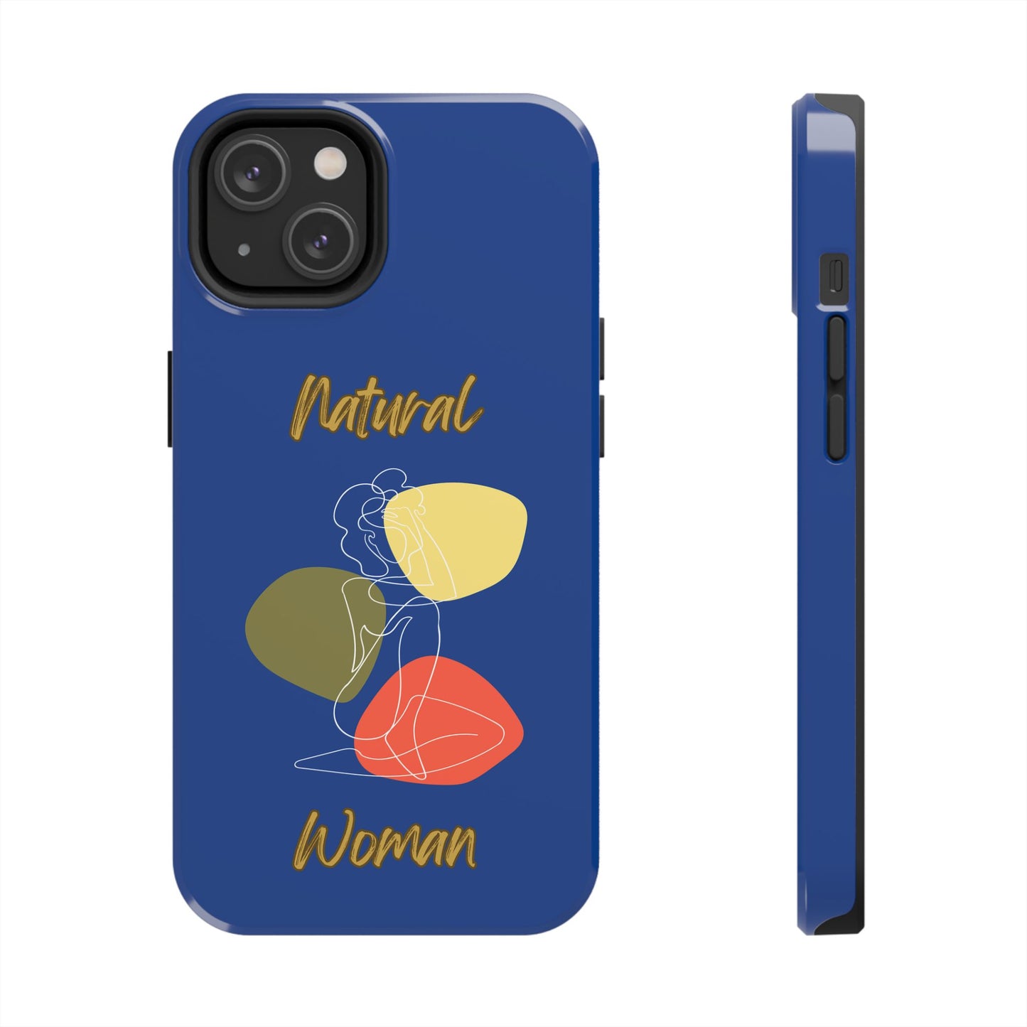 Natural Woman Colorful Pose (WL)Tough Phone Cases DARK BLUE