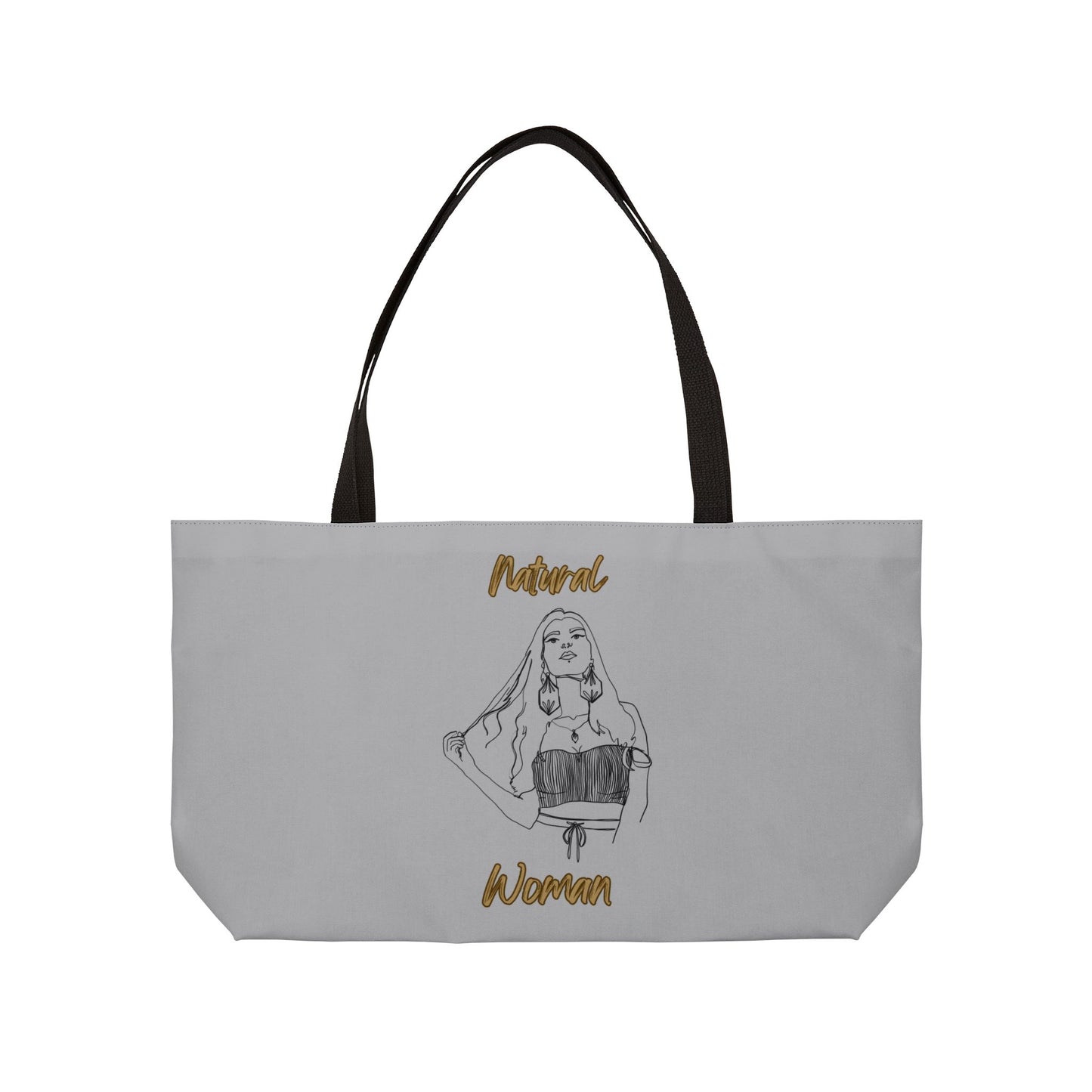 Natural Woman Thinking (BL) Weekender Tote Bag LIGHT GREY