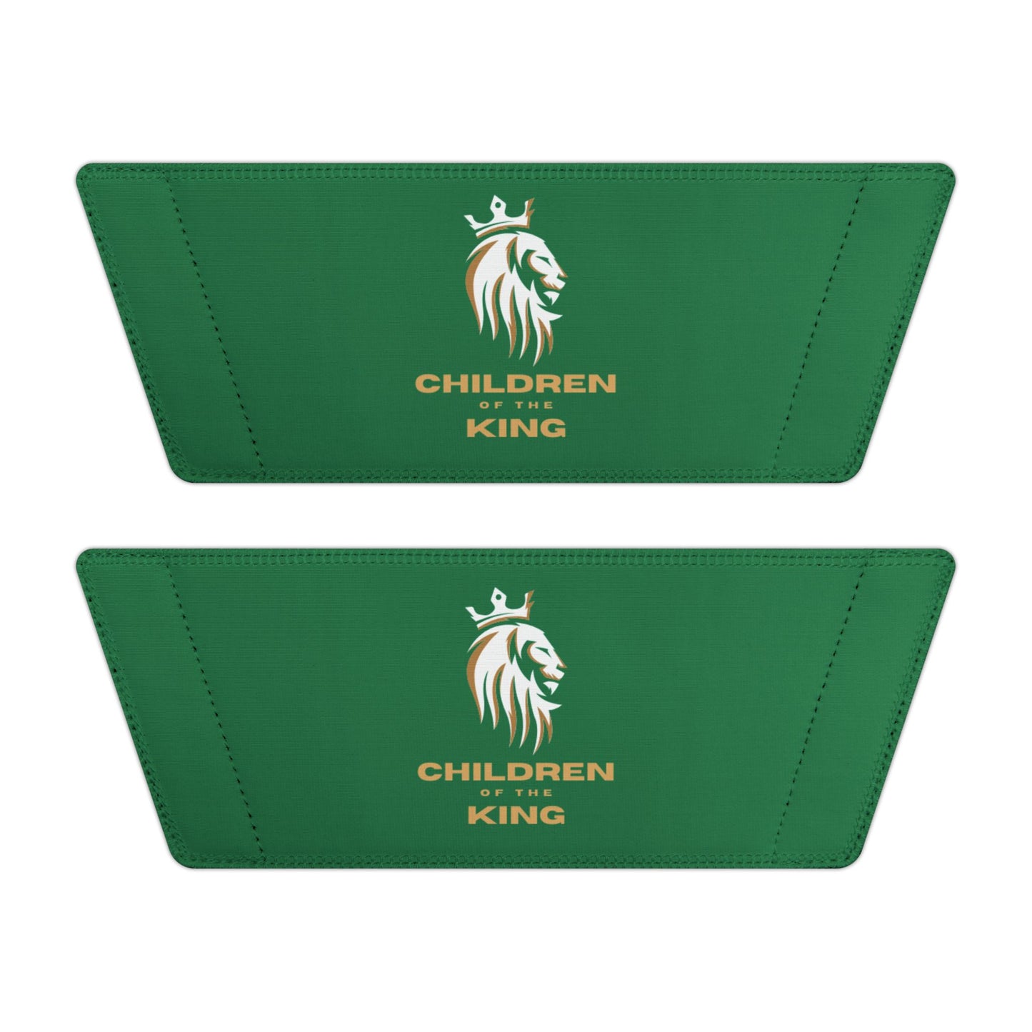 "Children of the King" WHITE Lion - DARK GREEN Youth Slide Sandals