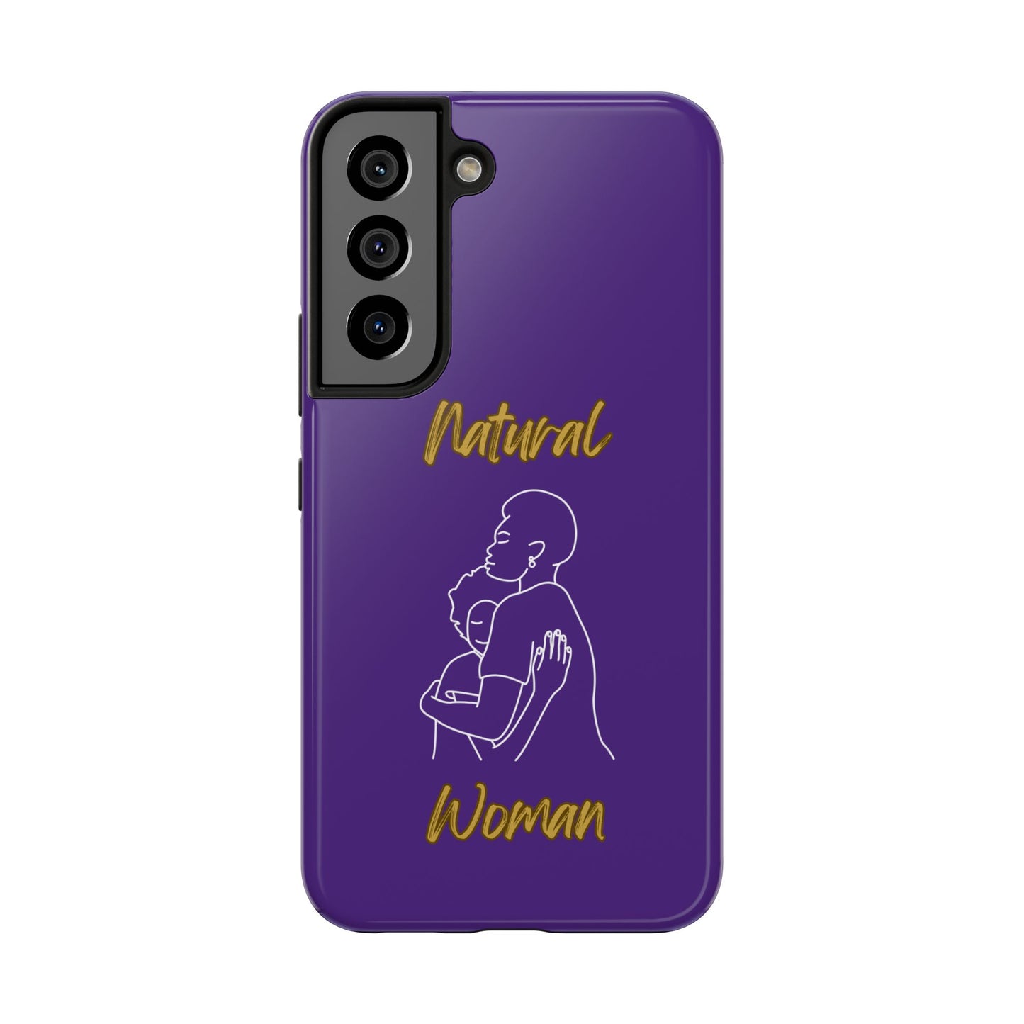 Natural Woman Safe With Momma (WL) Tough Phone Cases PURPLE