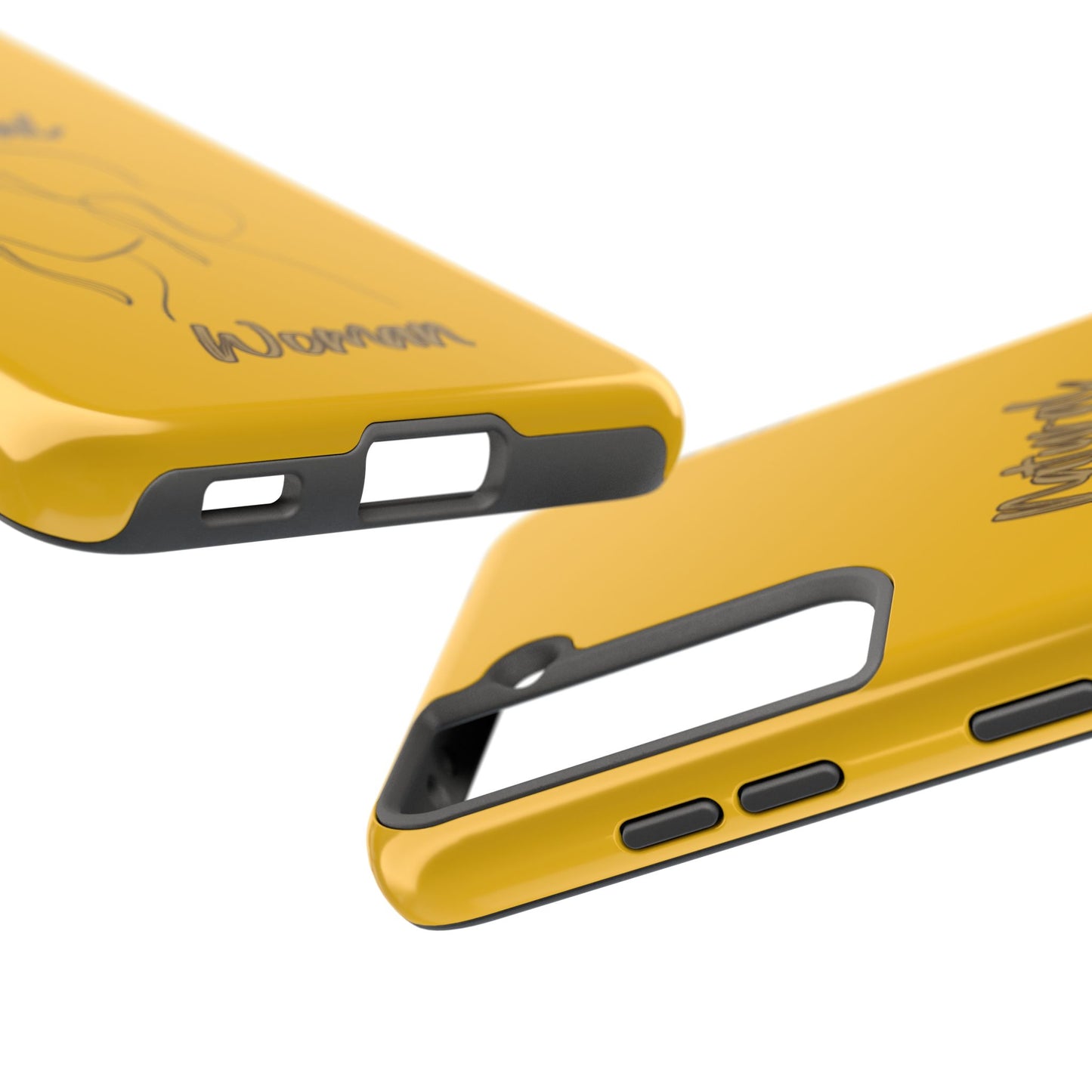 Natural Woman Hanging Hair (BL) Tough Phone Cases YELLOW