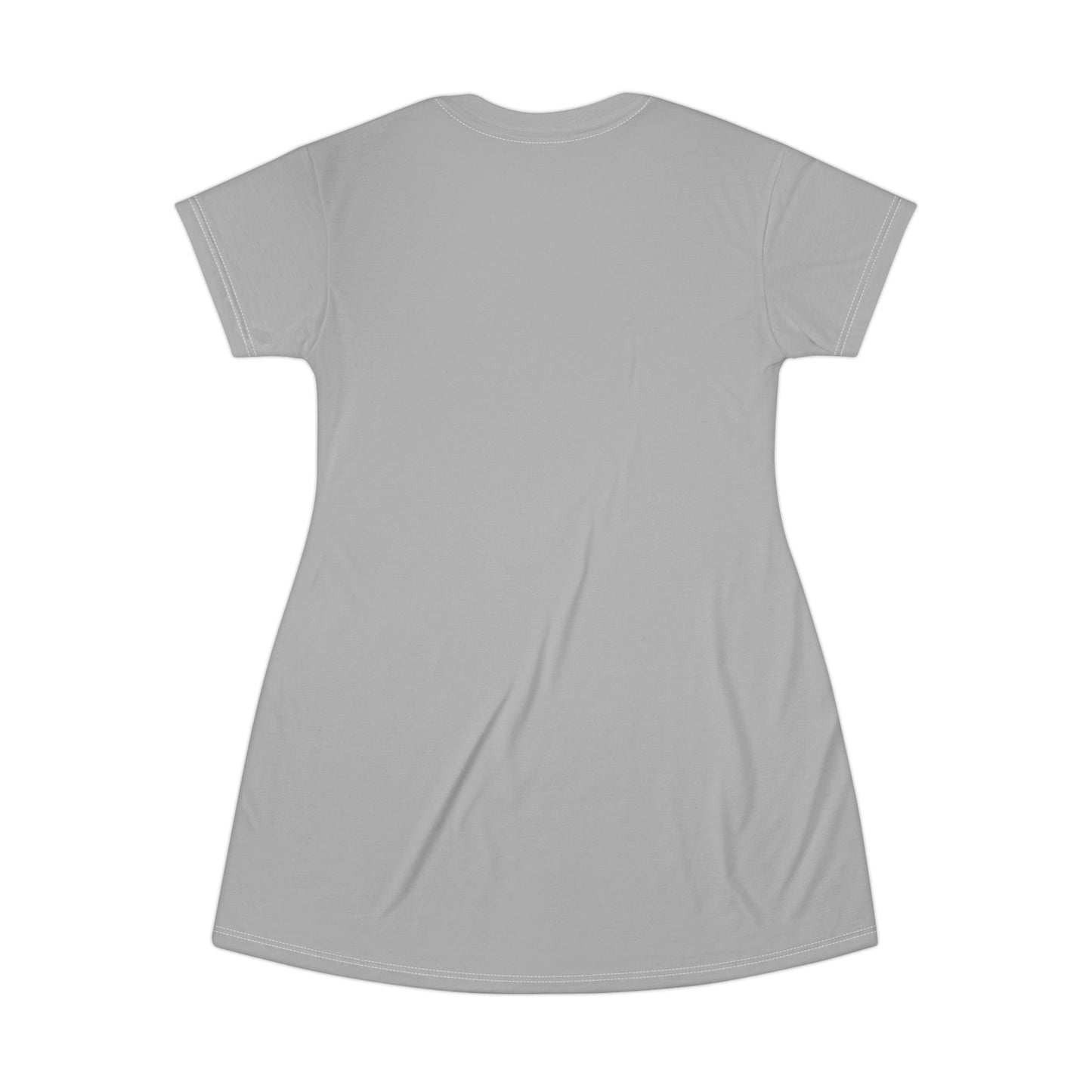 Strong Momma T-Shirt Dress (AOP/BL) Grey