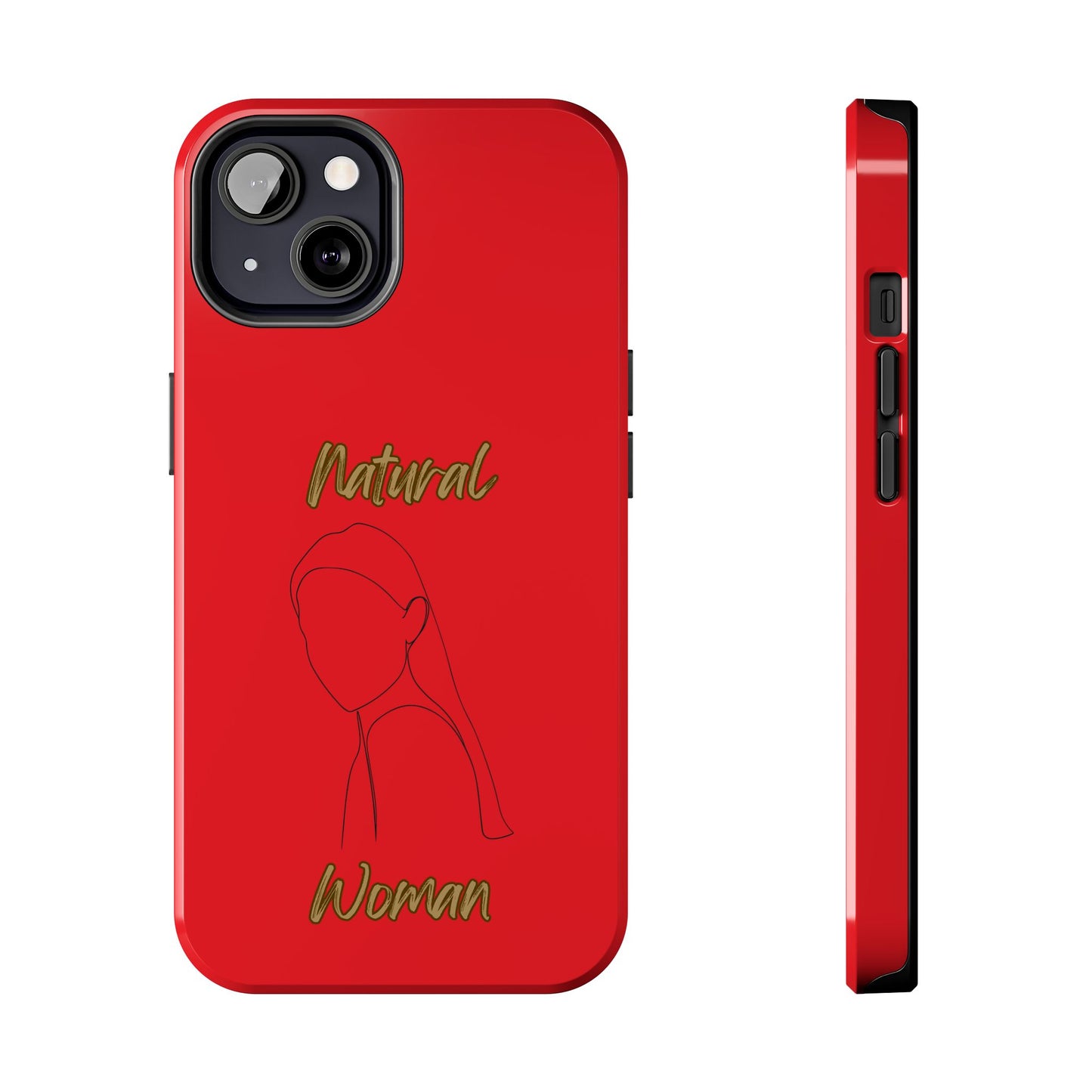 Natural Woman Tilted Look (BL) Tough Phone Cases RED