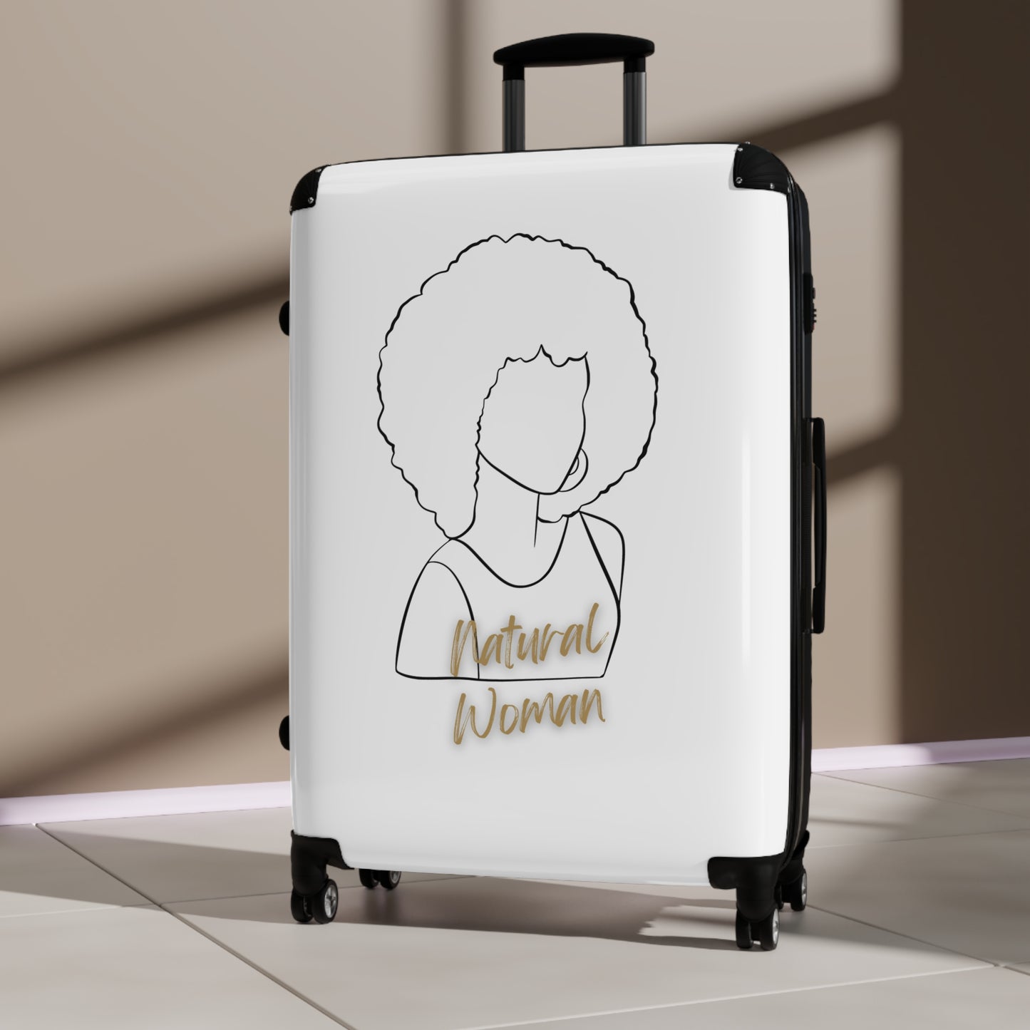 Natural Woman Afro (BL) Suitcase WHITE