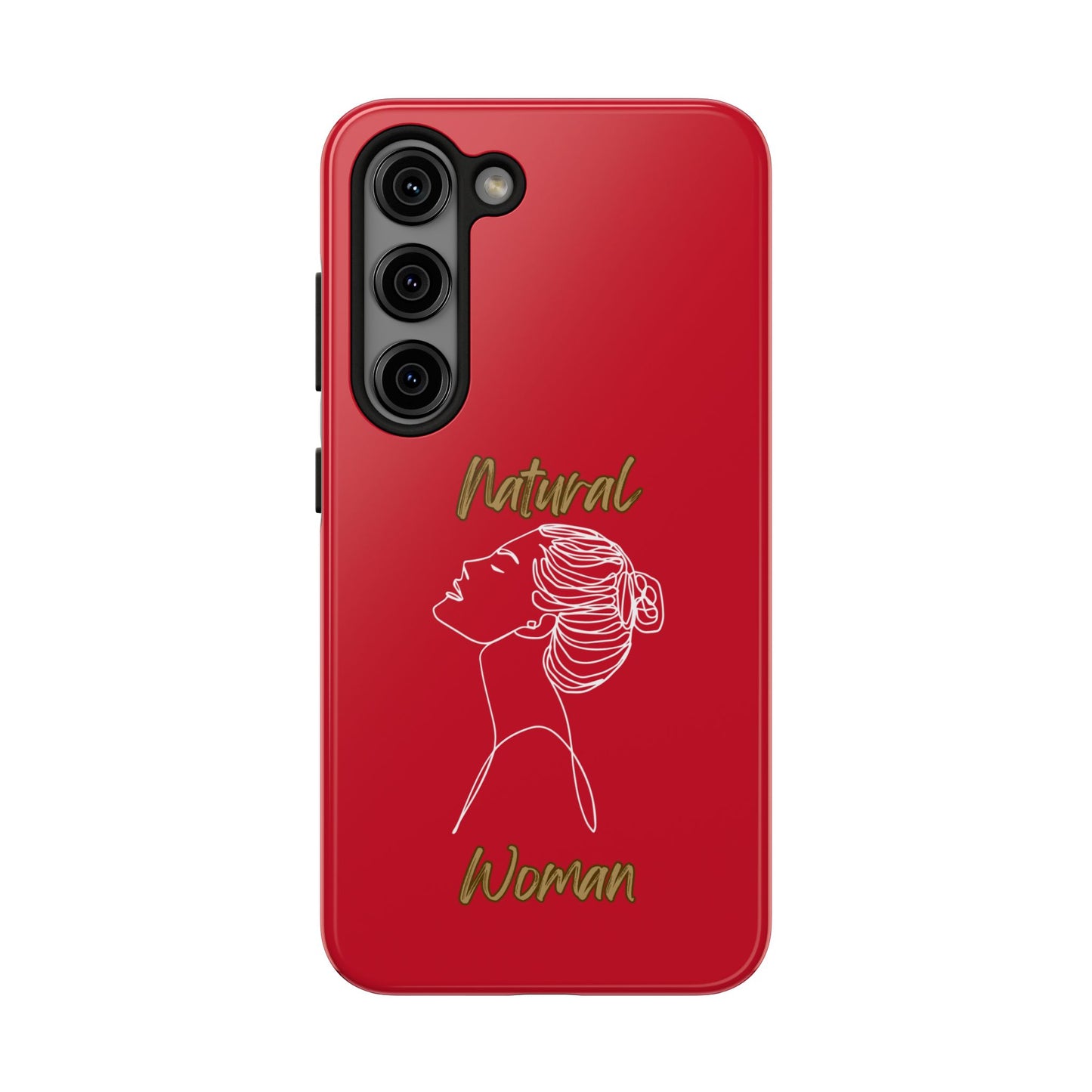 Natural Woman Wet Bun (WL) Tough Phone Cases DARK RED