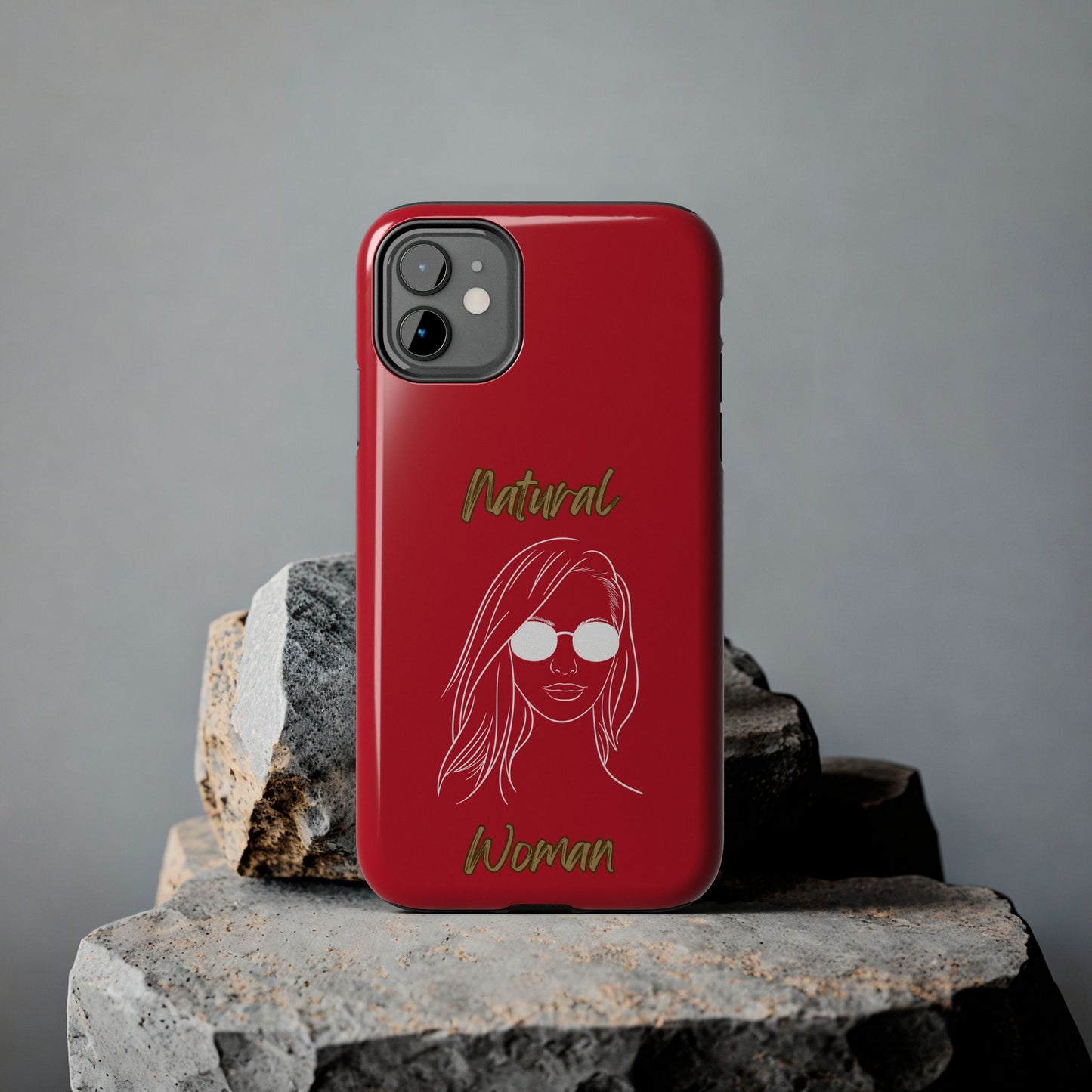 Natural Woman Shades (WL)Tough Phone Cases DARK RED