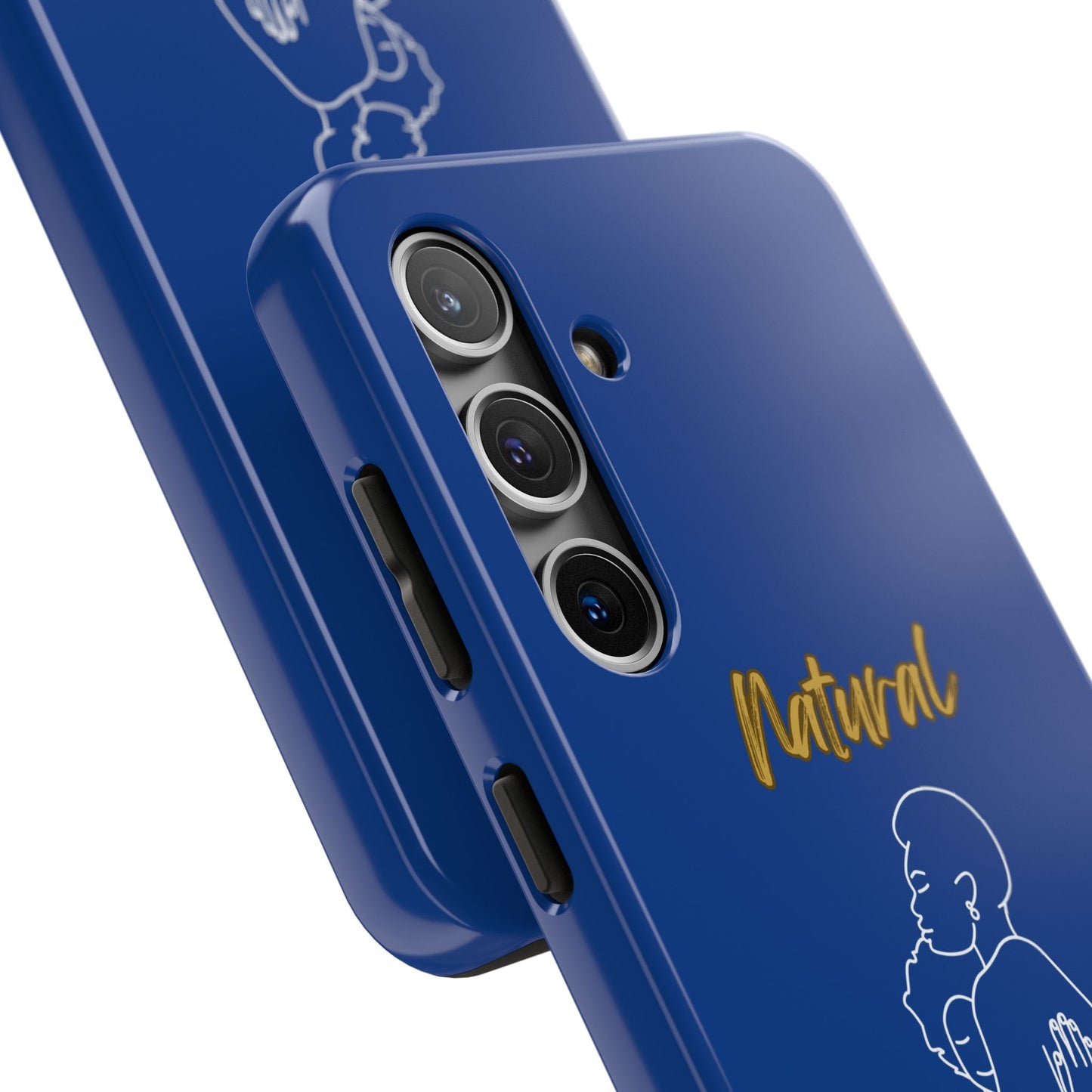 Natural Woman Safe With Momma (WL) Tough Phone Cases DARK BLUE
