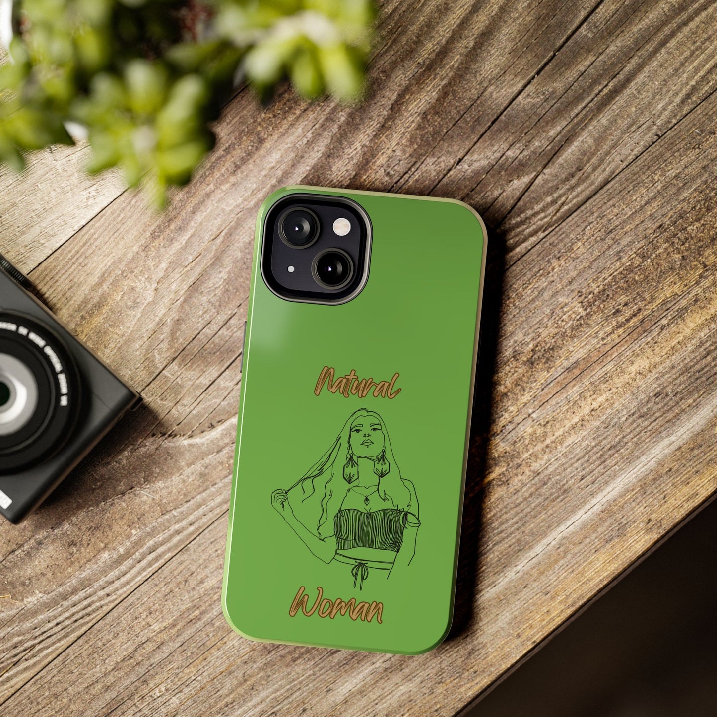 Natural Woman Thinking (BL)Tough Phone Cases GREEN