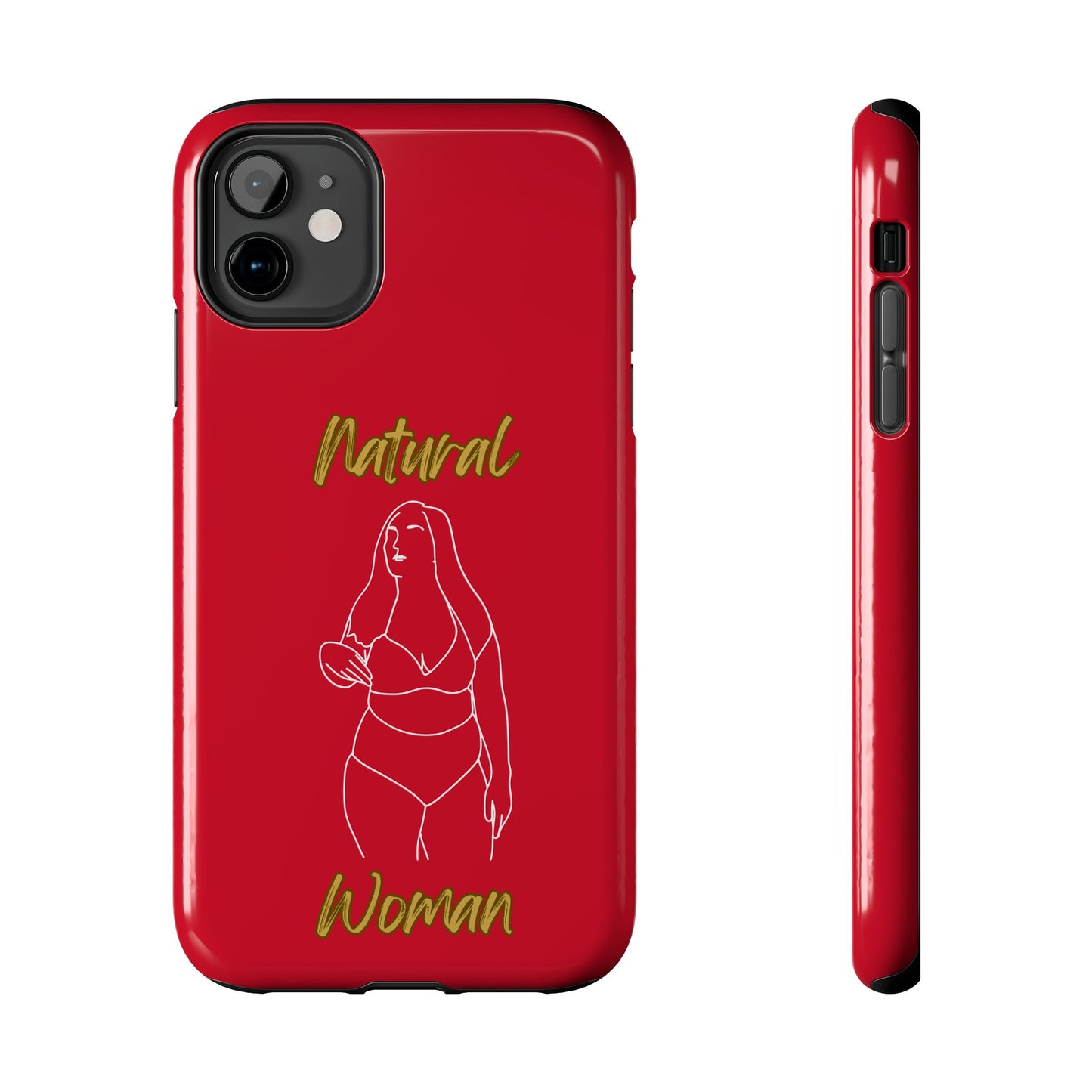 Natural Woman Full Beauty (WL)Tough Phone Cases DARK RED