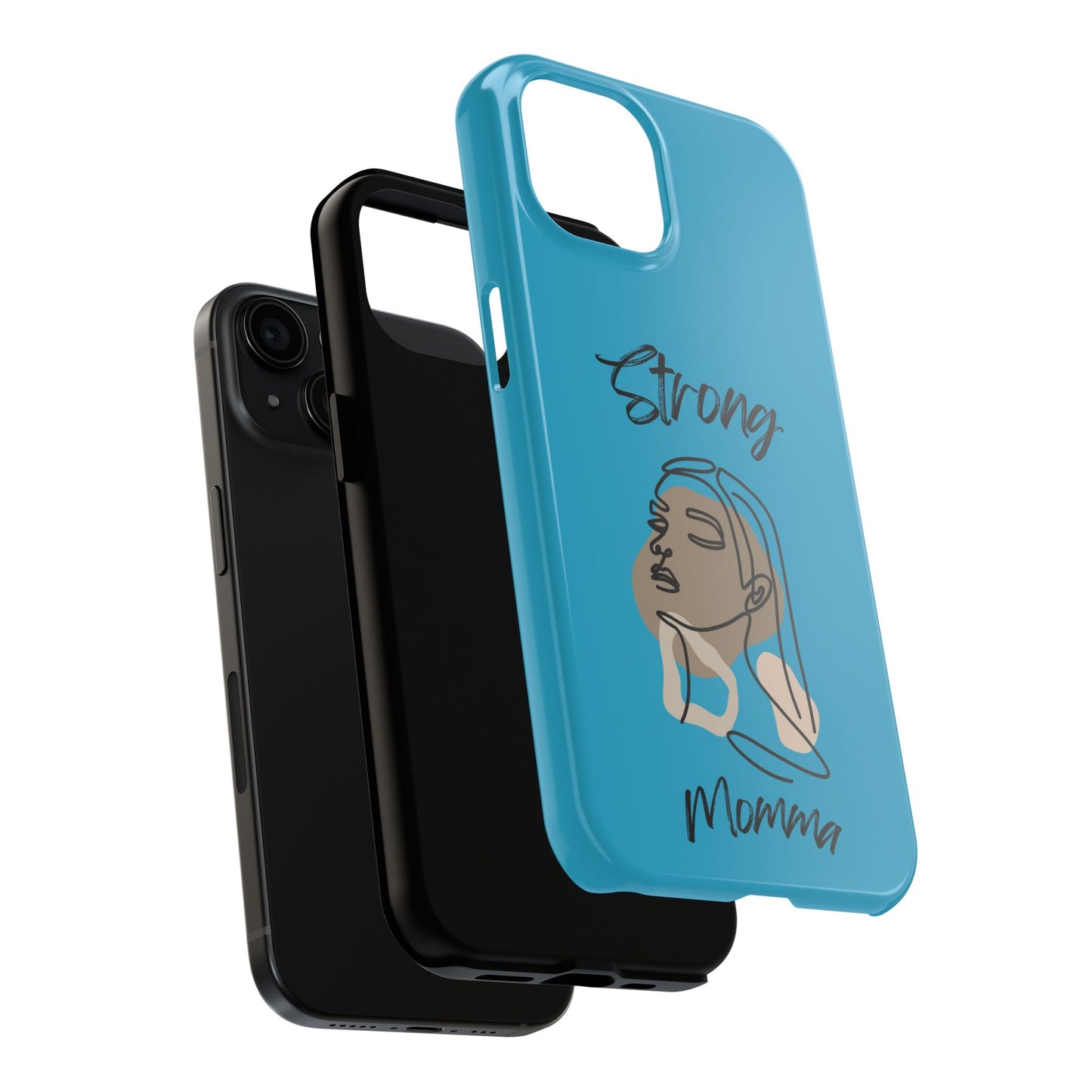 STRONG MOMMA Samsung Galaxy Tough Phone Cases (BL) Turquoise