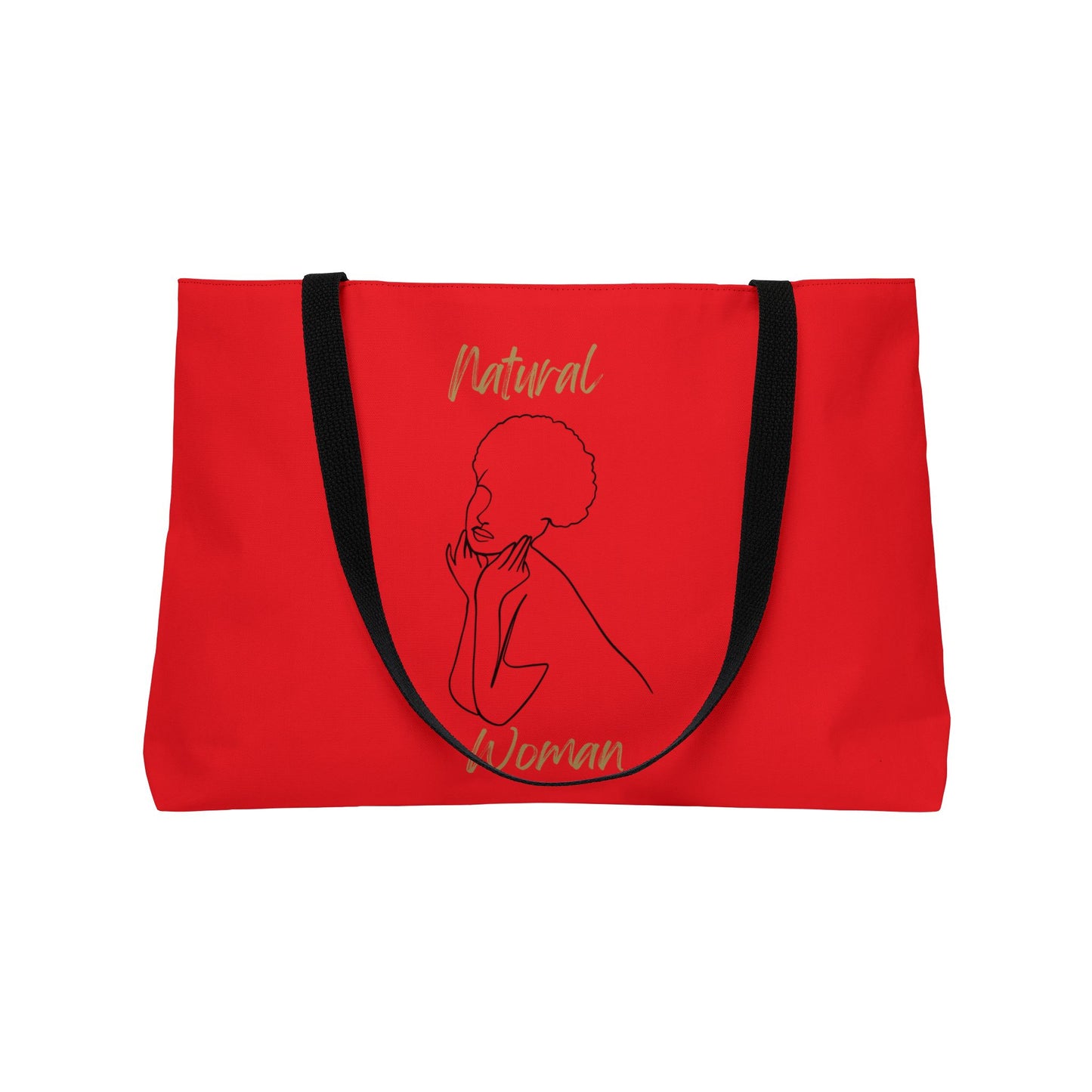 Natural Woman Cute Afro (BL) Weekender Tote Bag RED