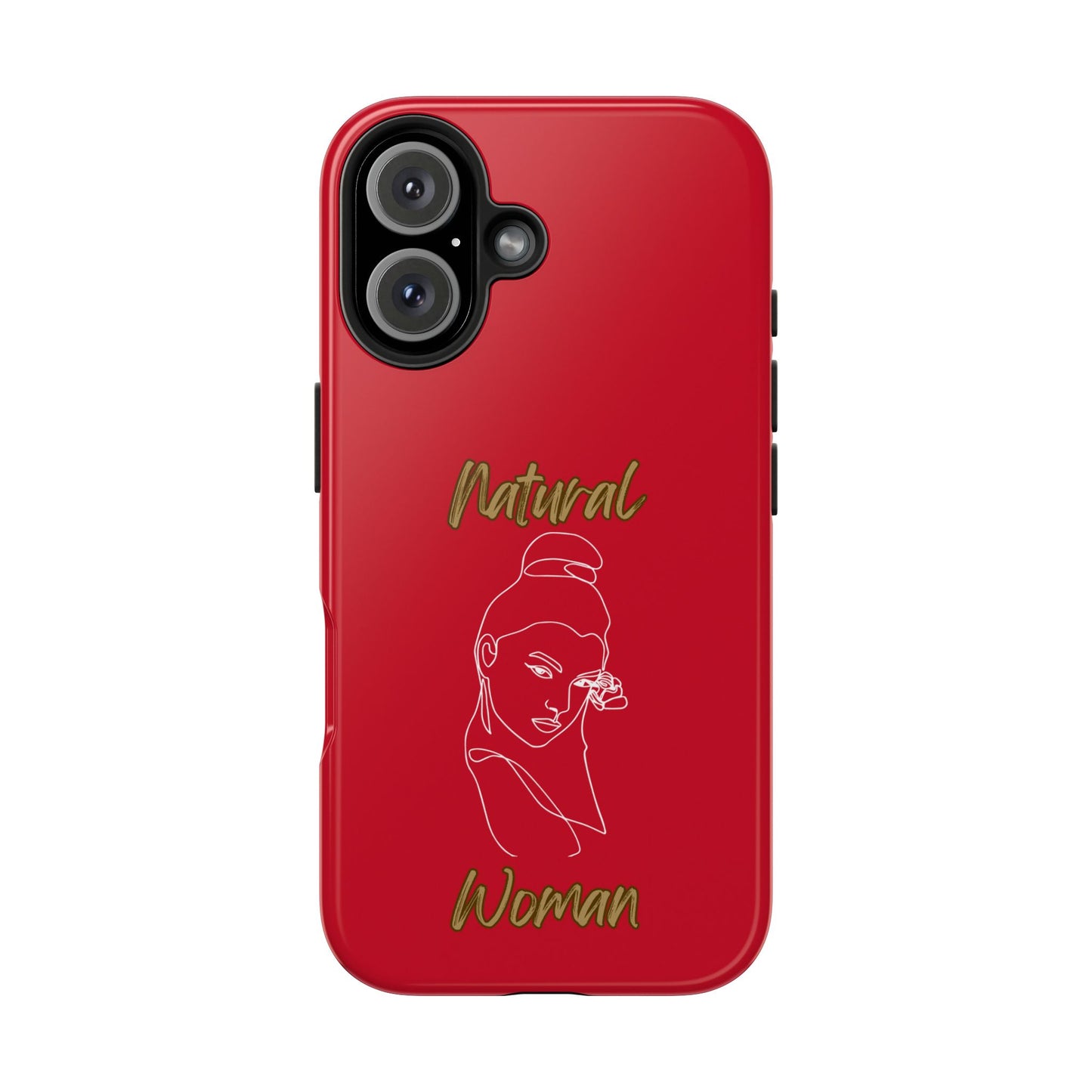 Natural Woman Sassy Bun (WL) Tough Phone Cases DARK RED