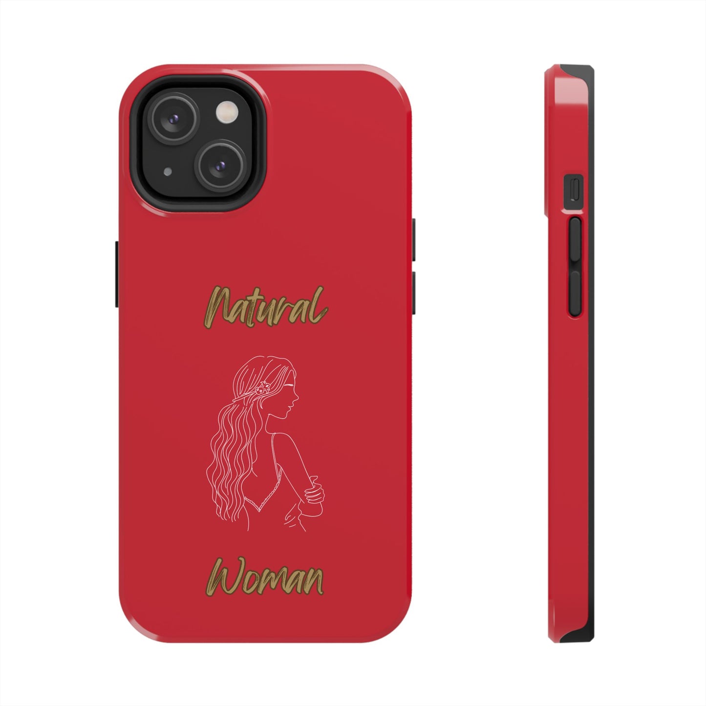 Natural Woman Young Woman (WL)Tough Phone Cases DARK RED