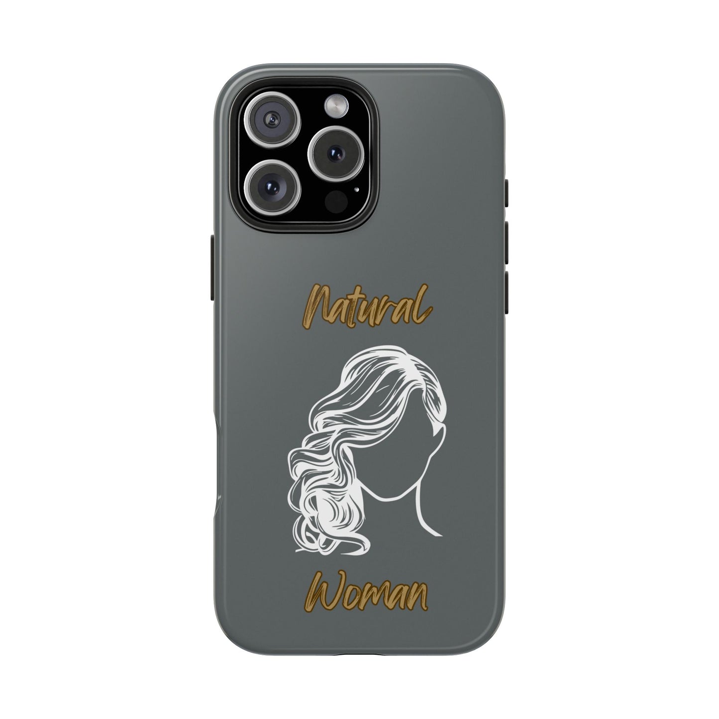 Natural Woman Long Curl (WL)Tough Phone Cases DARK GREY