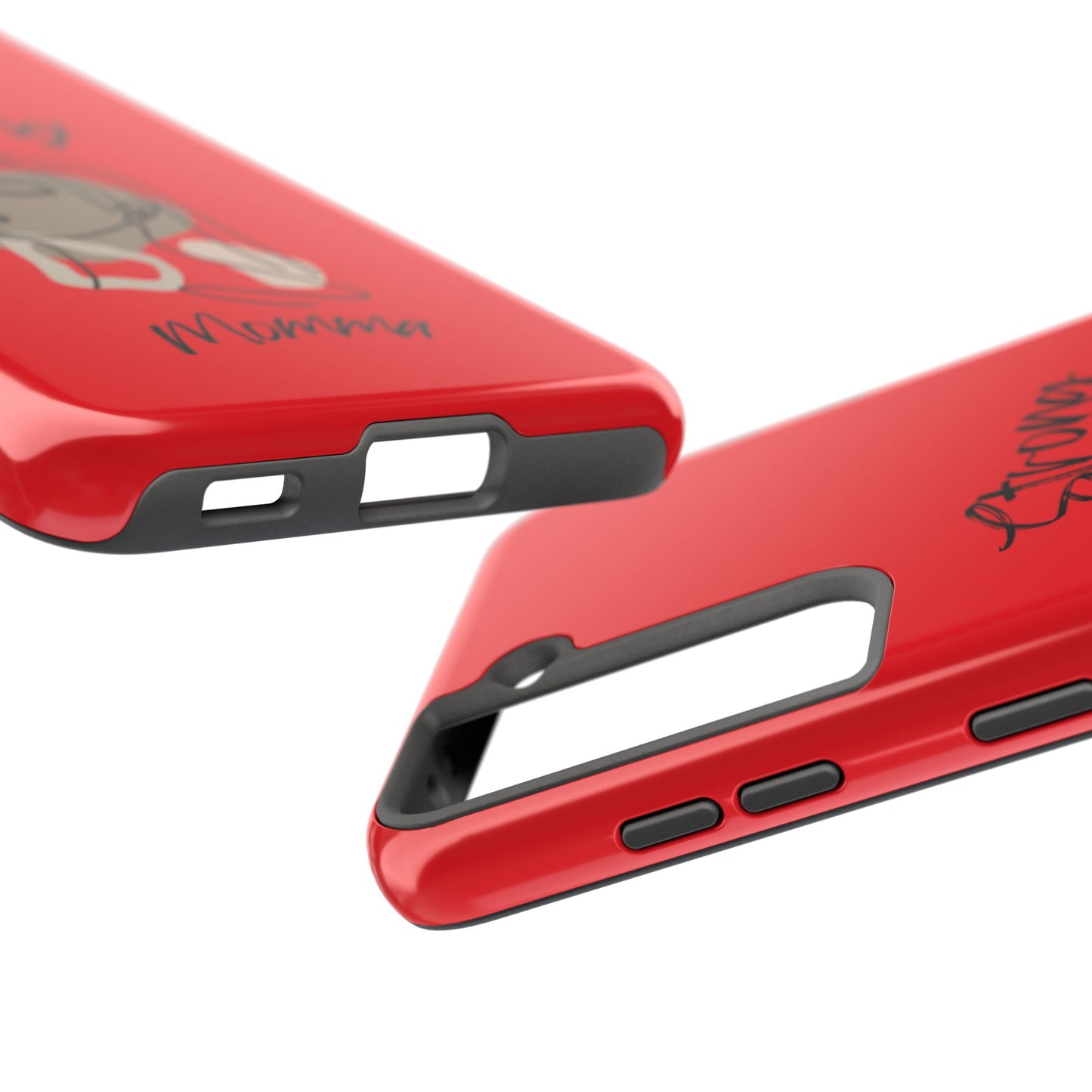 STRONG MOMMA Samsung Galaxy Tough Phone Cases (BL) Red