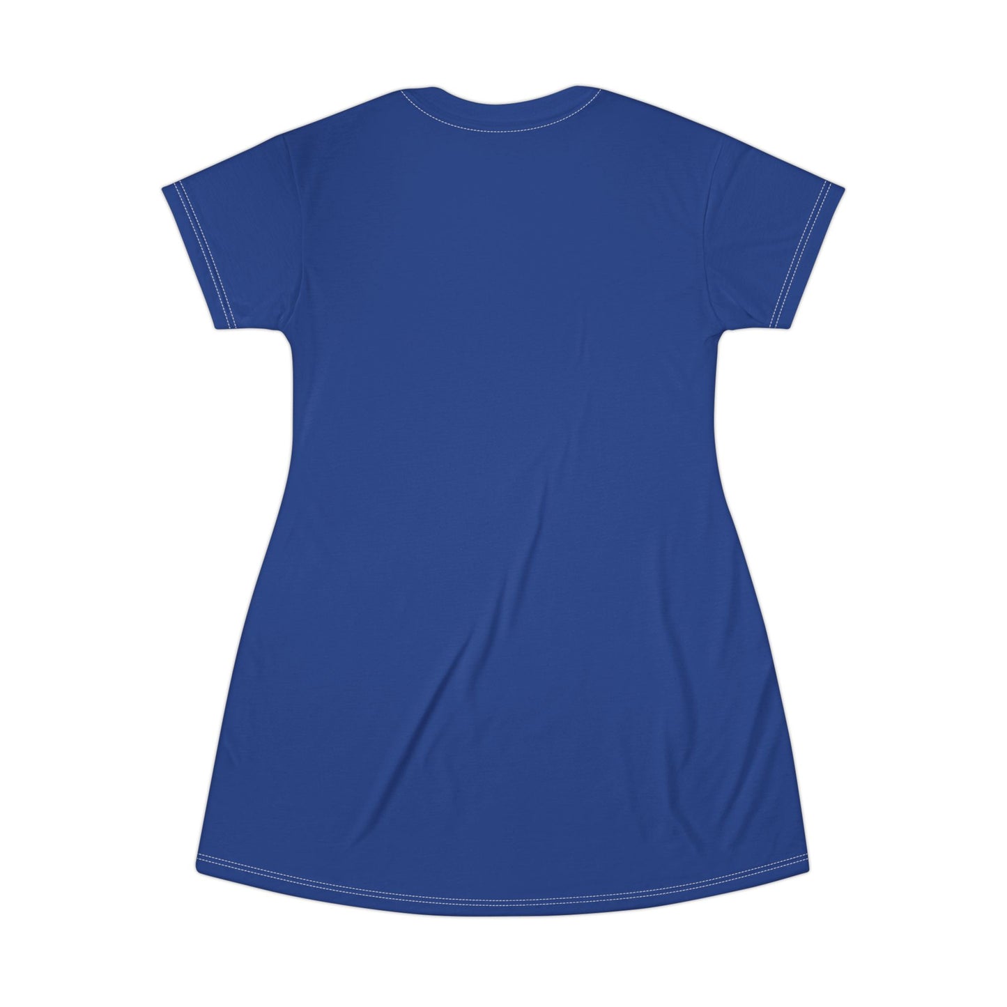 Strong Momma T-Shirt Dress (AOP/BL) Dark Blue