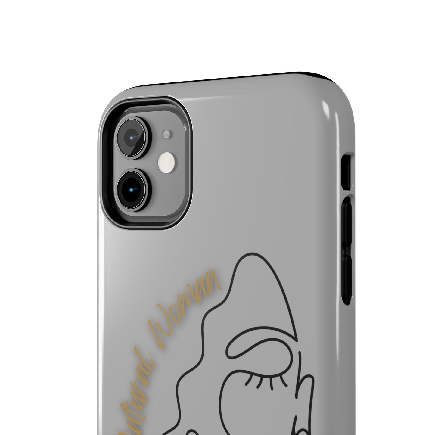 Natural Woman Half Face (BL)Tough Phone Case LIGHT GREY