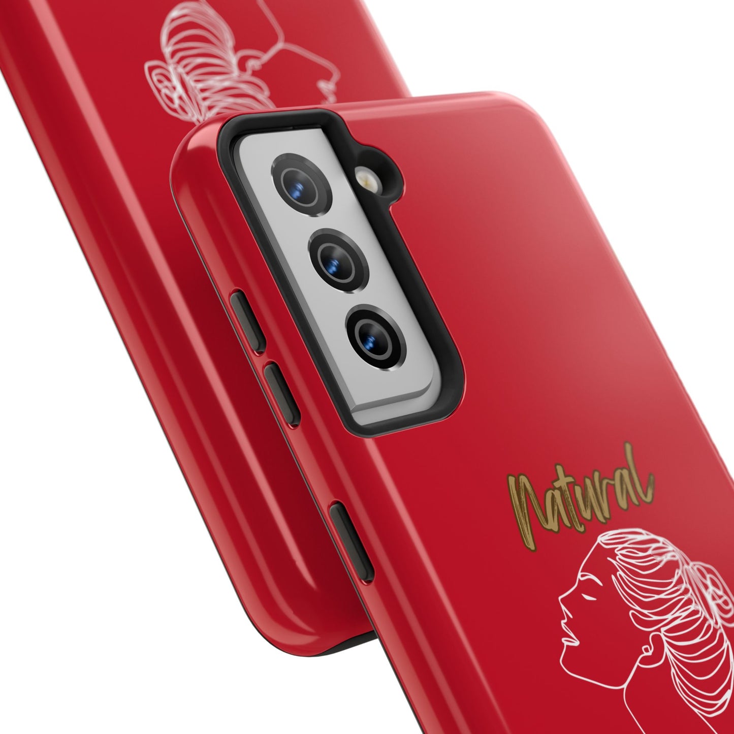 Natural Woman Wet Bun (WL) Tough Phone Cases DARK RED