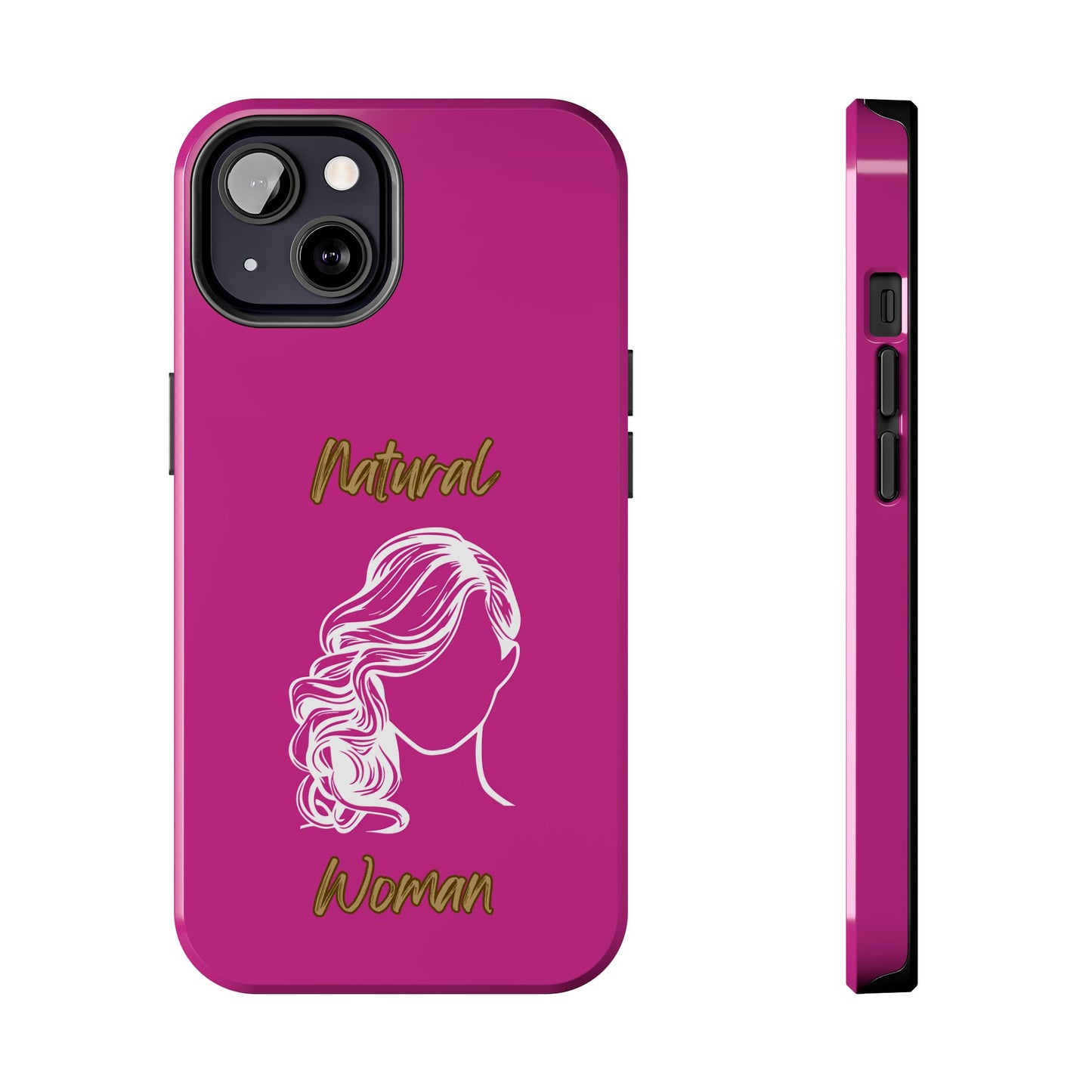 Natural Woman Long Curl (WL)Tough Phone Cases PINK