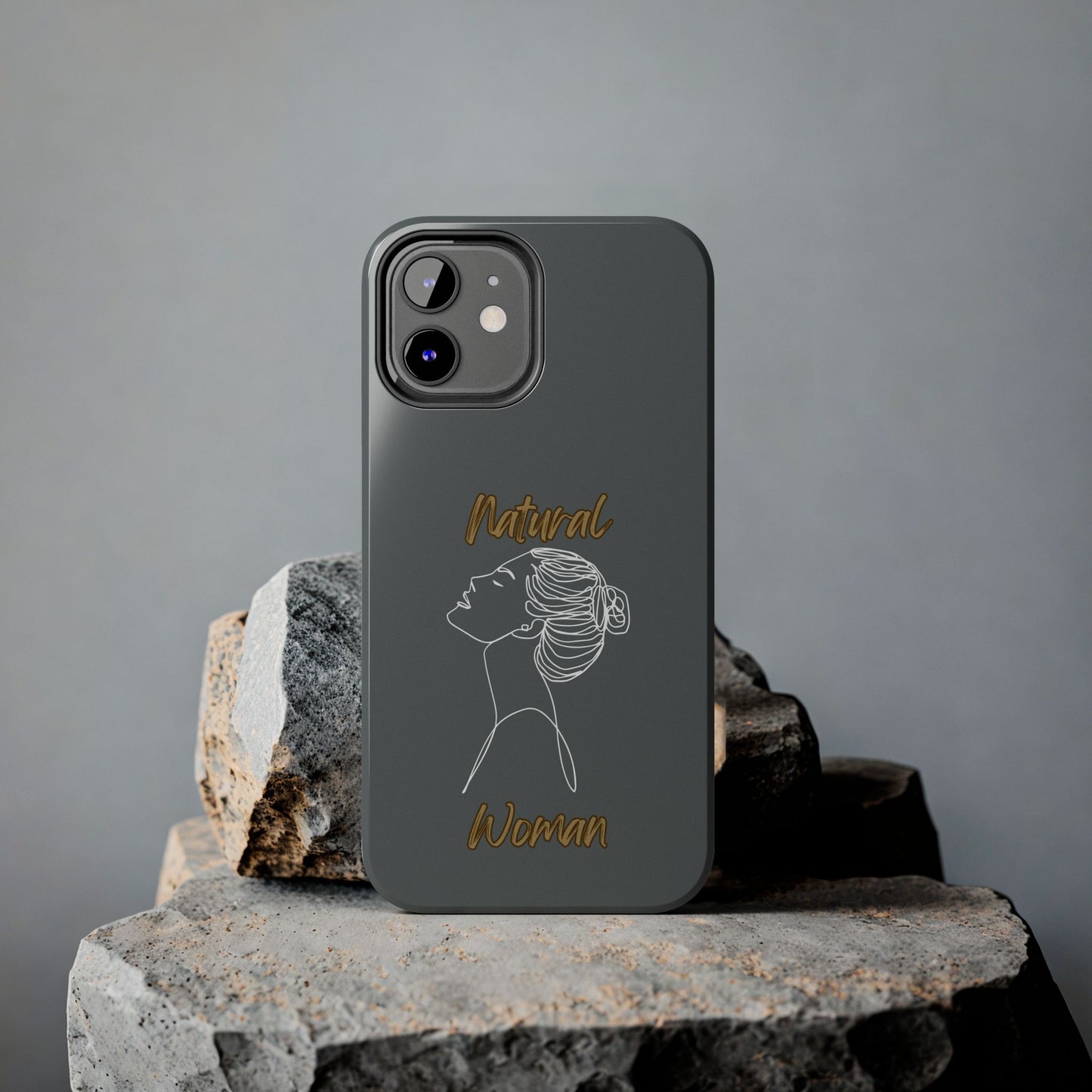 Natural Woman Wet Bun (WL) Tough Phone Cases DARK GREY