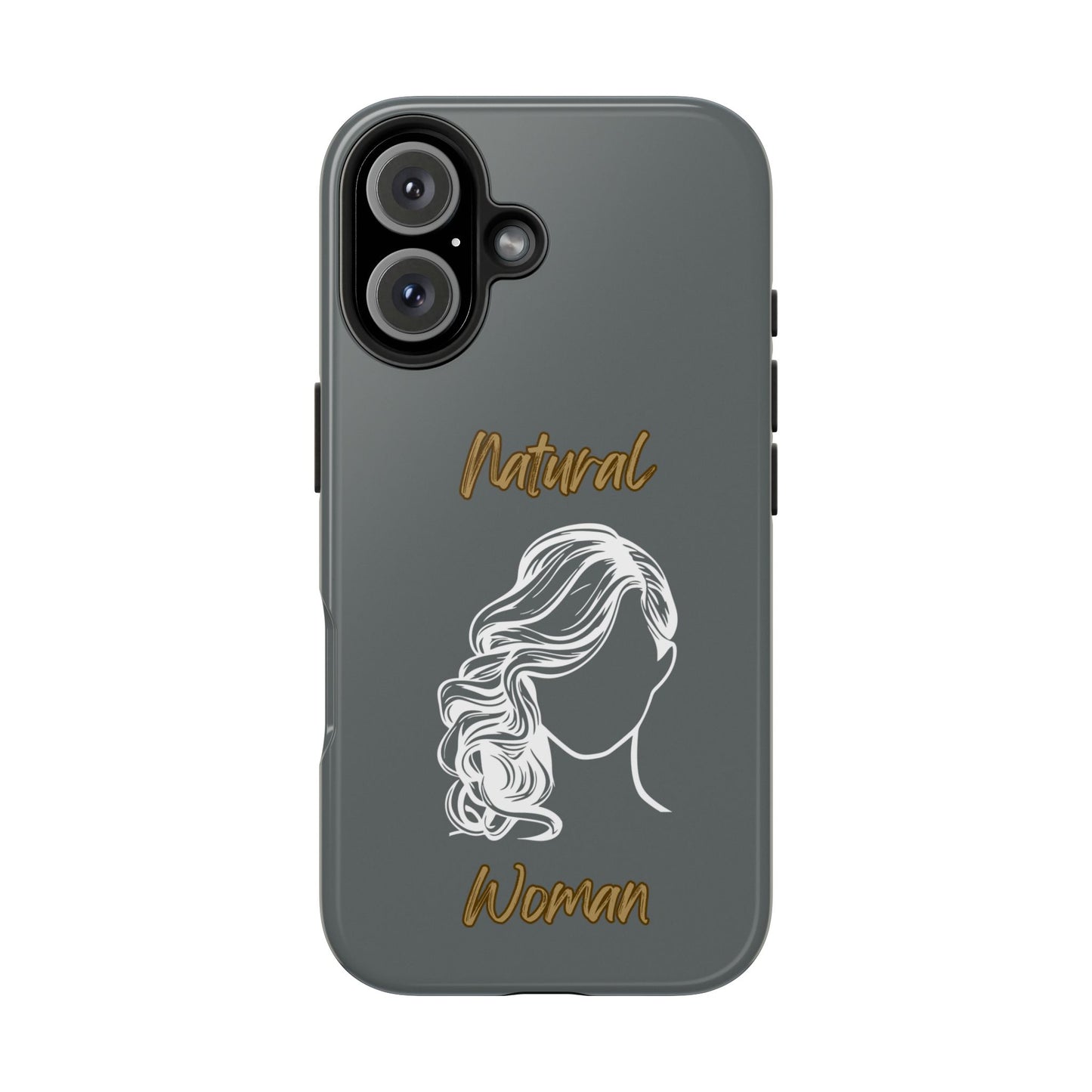 Natural Woman Long Curl (WL)Tough Phone Cases DARK GREY