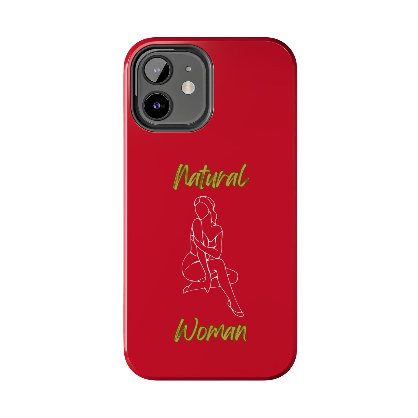 Natural Woman Shoulder Action (WL)Tough Phone Cases DARK RED