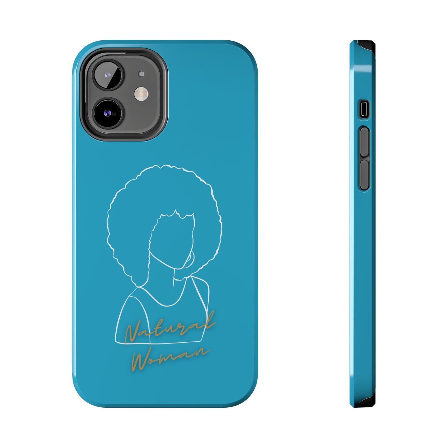 Natural Woman Afro (WL)Tough Phone Cases TURQUOISE