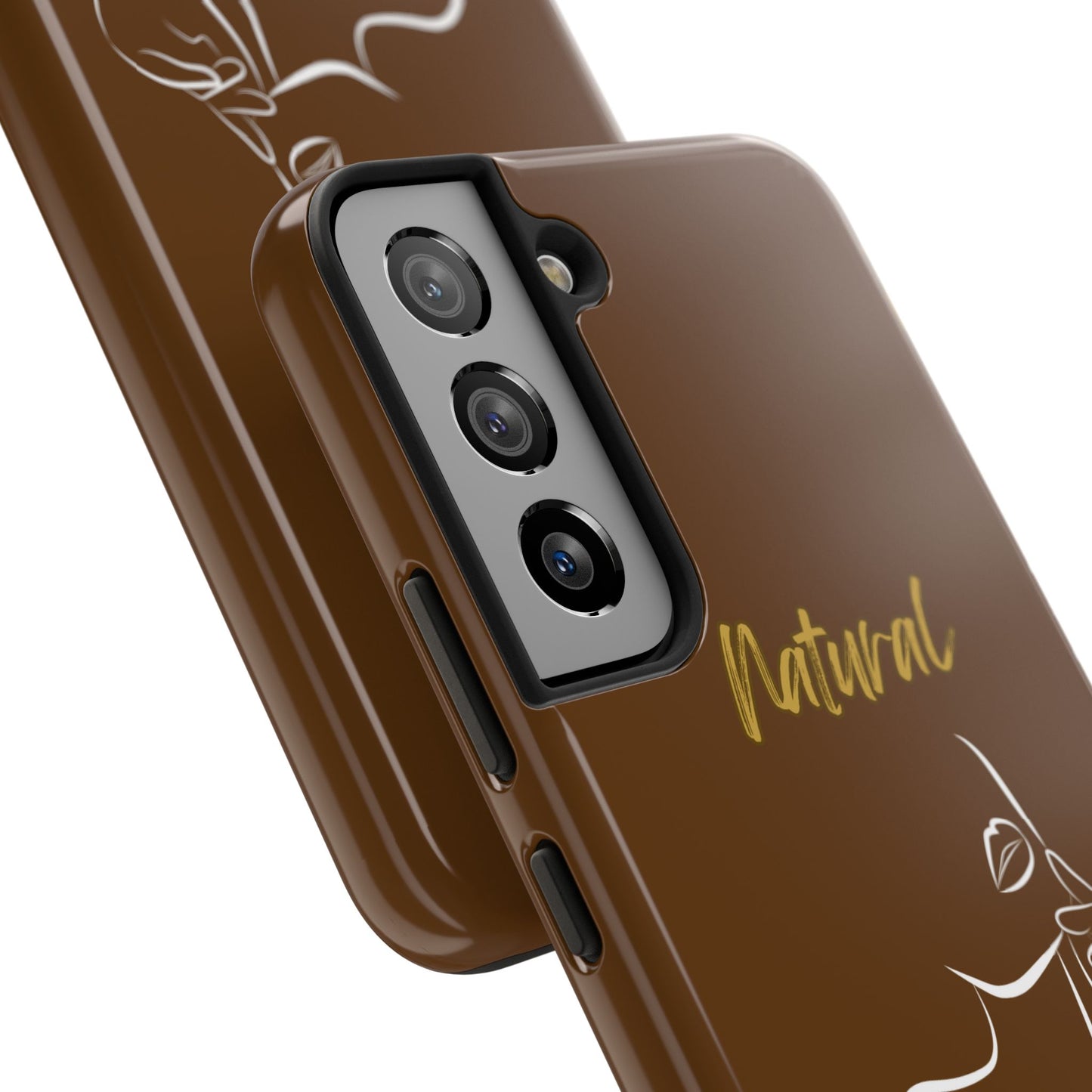 Natural Woman Chin Up (WL)Tough Phone Cases BROWN