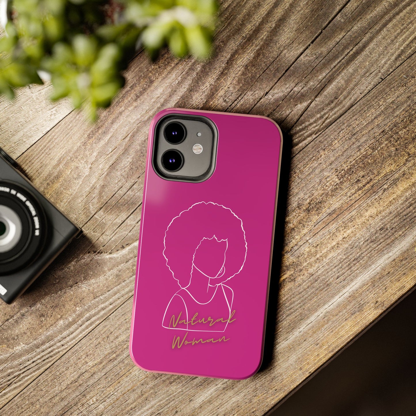 Natural Woman Afro (WL)Tough Phone Cases PINK